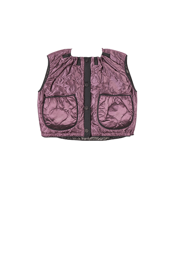 Parachute Quilted Vest - Amethyst / Dark Olive - Layer 5