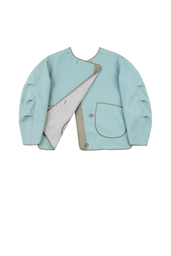 Signature Wool Peacoat - Cadet / Heather Grey - Layer 6