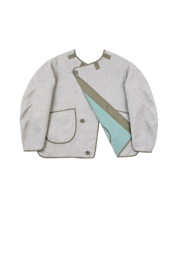 Signature Wool Peacoat - Cadet / Heather Grey - Layer 6