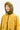 Reverse side with modular hood worn over head - Antique Gold Zip Hood