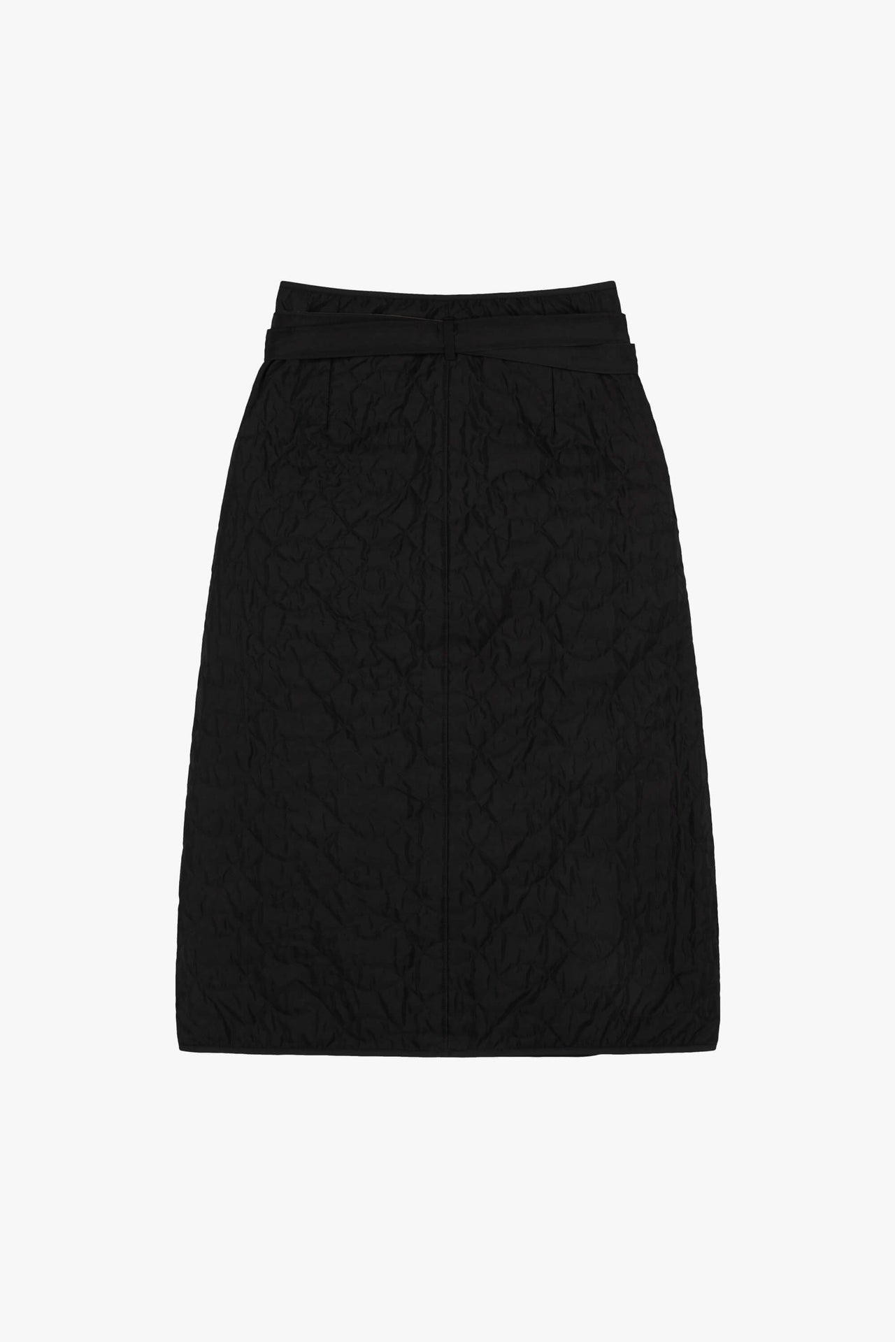 Silk Nylon Wrap Skirt - Black / Peat