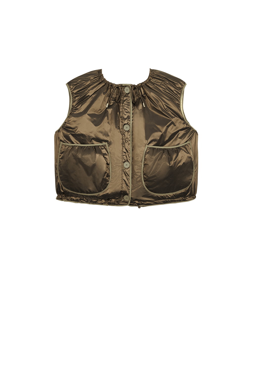 Parachute Quilted Vest - Pale Yellow / Peat - Layer 5