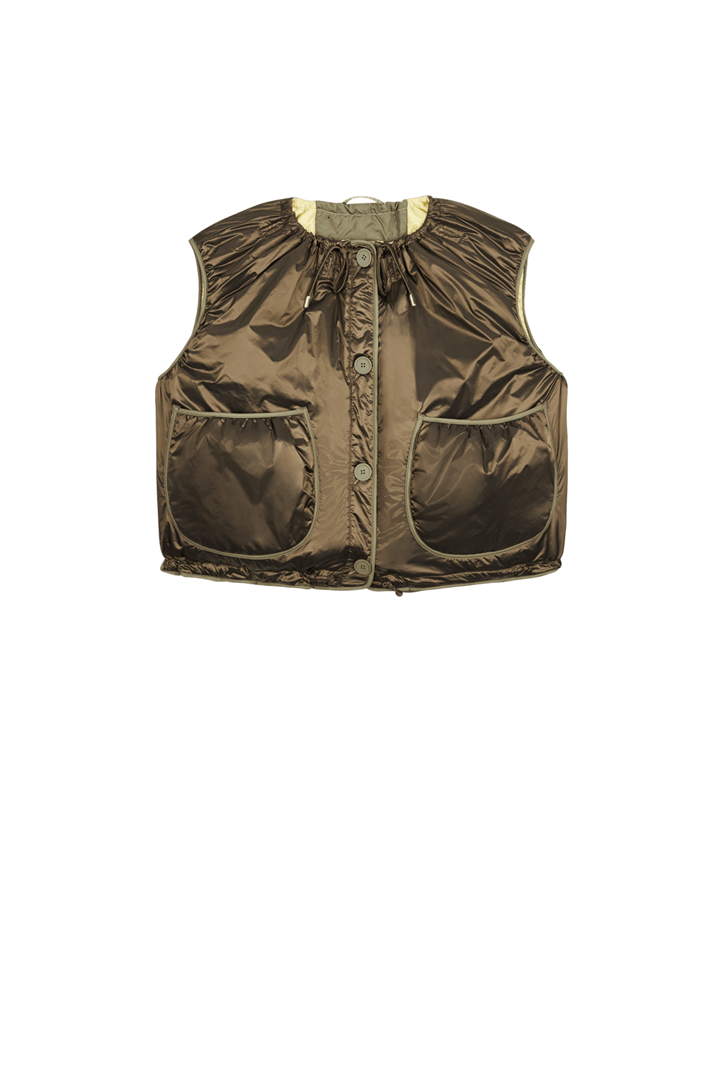 Parachute Quilted Vest - Pale Yellow / Peat - Layer 2