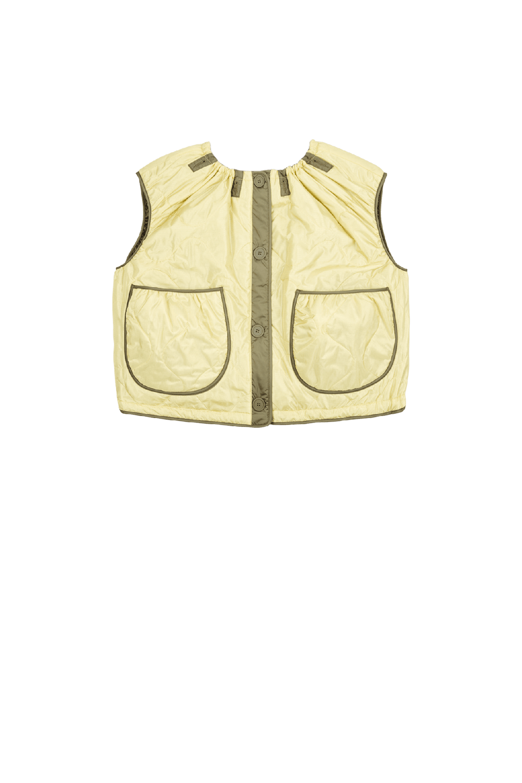 Parachute Quilted Vest - Pale Yellow / Peat - Layer 5