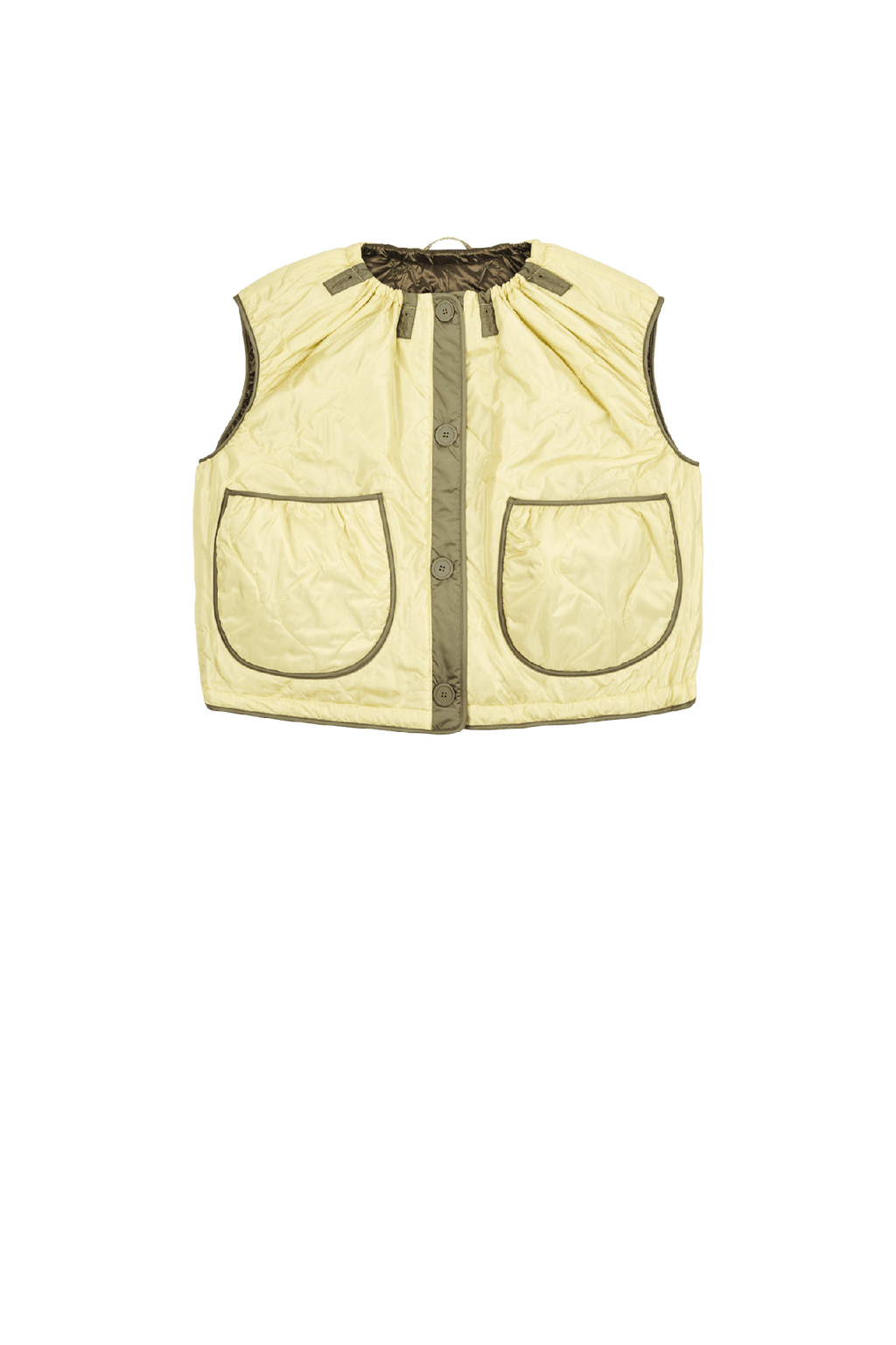 Parachute Quilted Vest - Pale Yellow / Peat - Layer 2