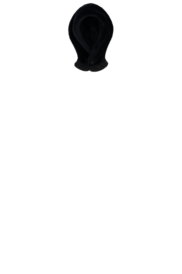 Shearling Close Fit Hood - Black / Midnight - Layer 4