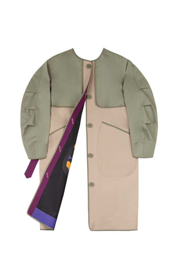 Weatherproof Bonded Raincoat x Mickalene Thomas - Navy / Sage - Layer 6