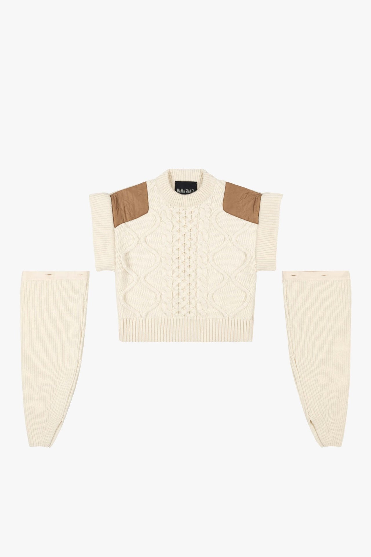 Cable Knit Crew Jumper - Ivory