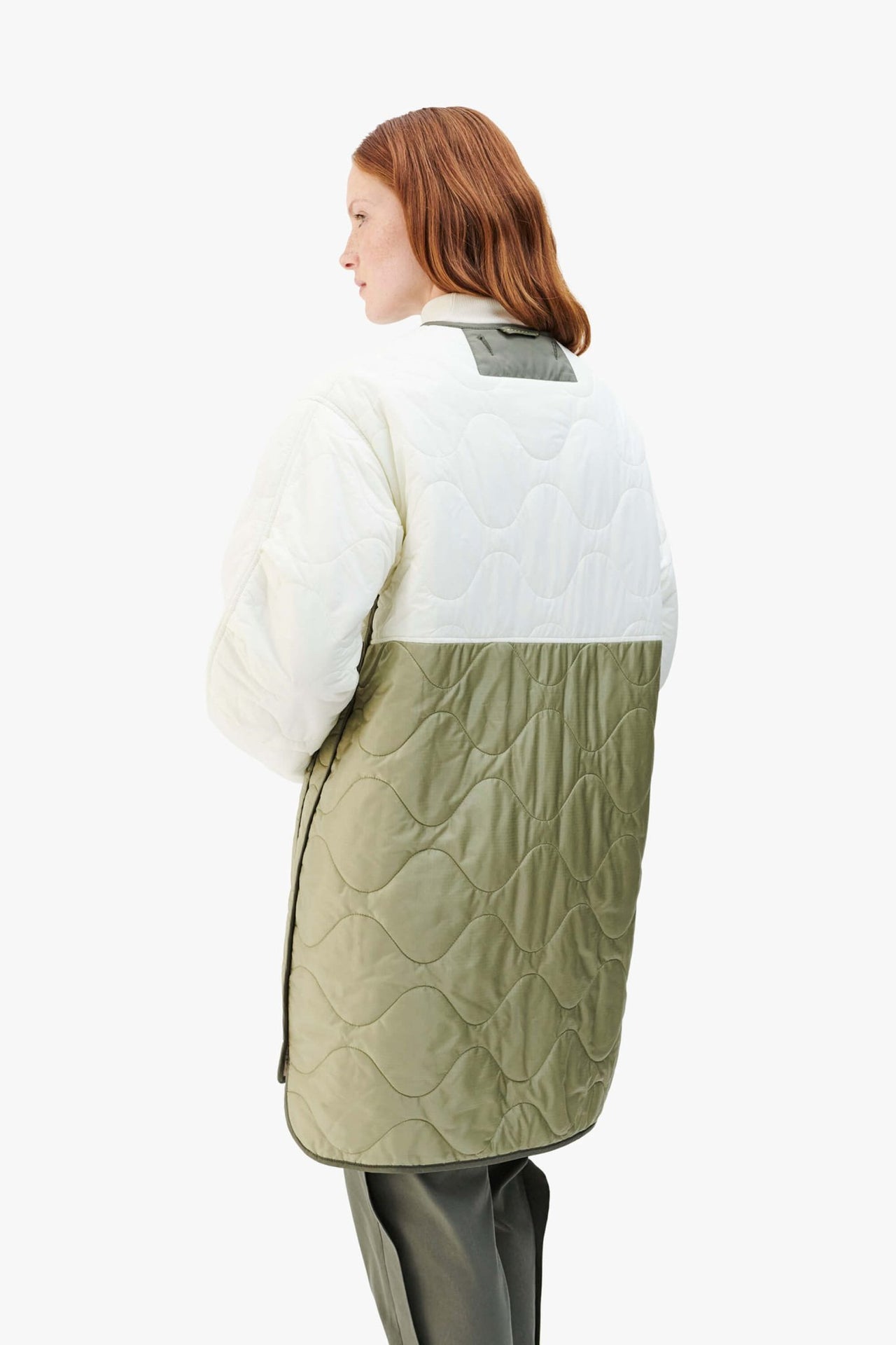 Signature Colourblock Quilt - White / Stone