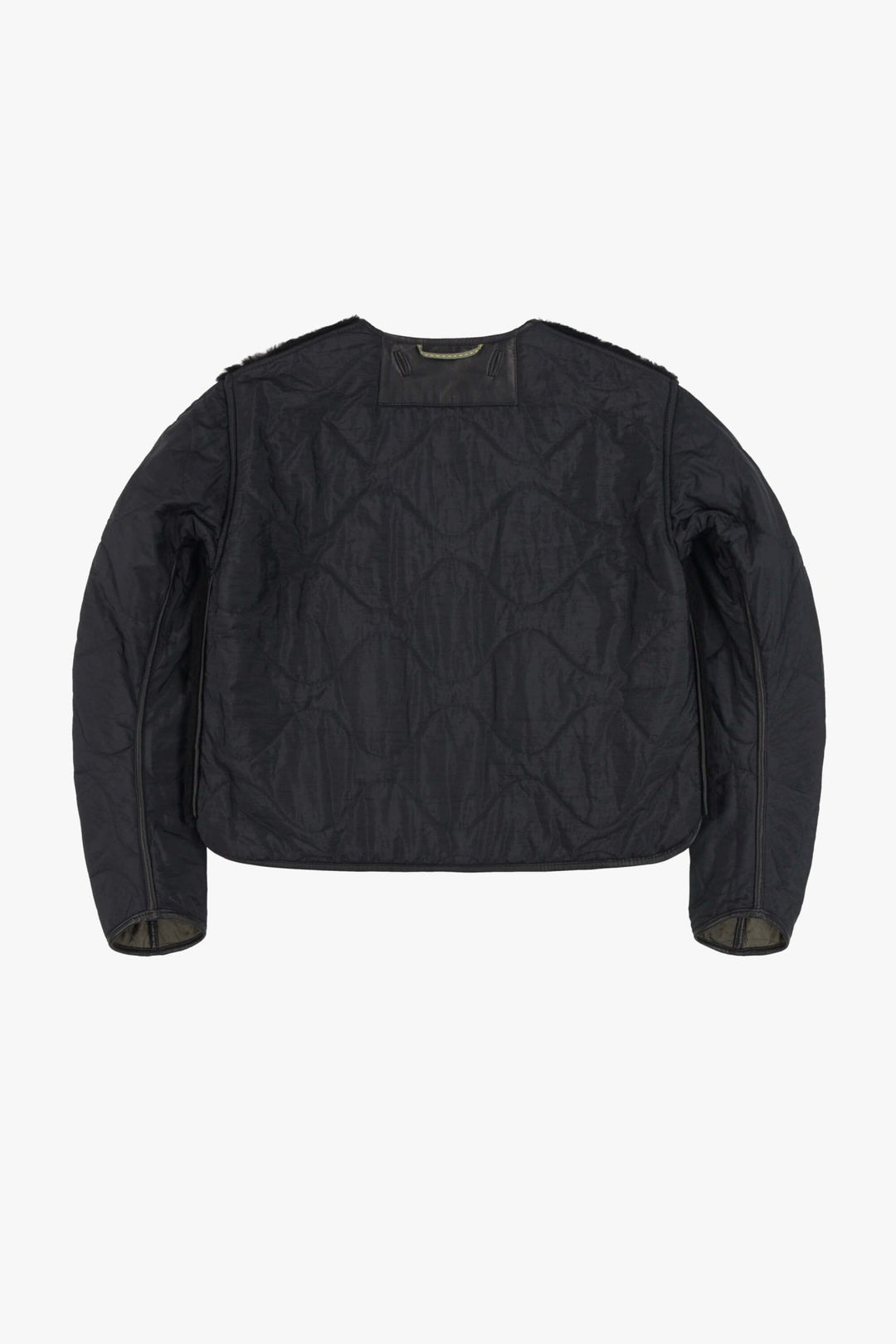 Aviator Shearling Jacket - Black / Black