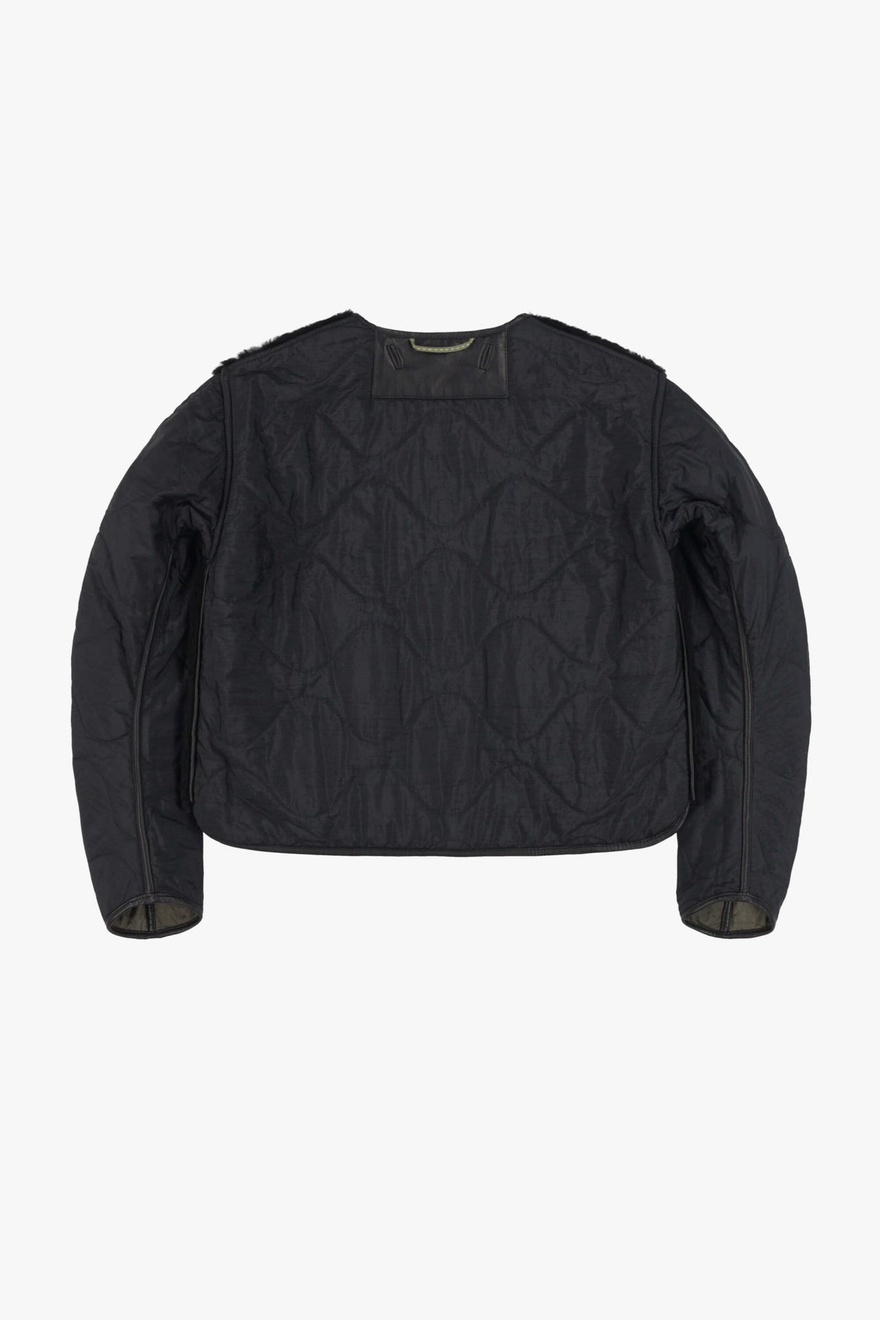 Aviator Shearling Jacket - Black / Black