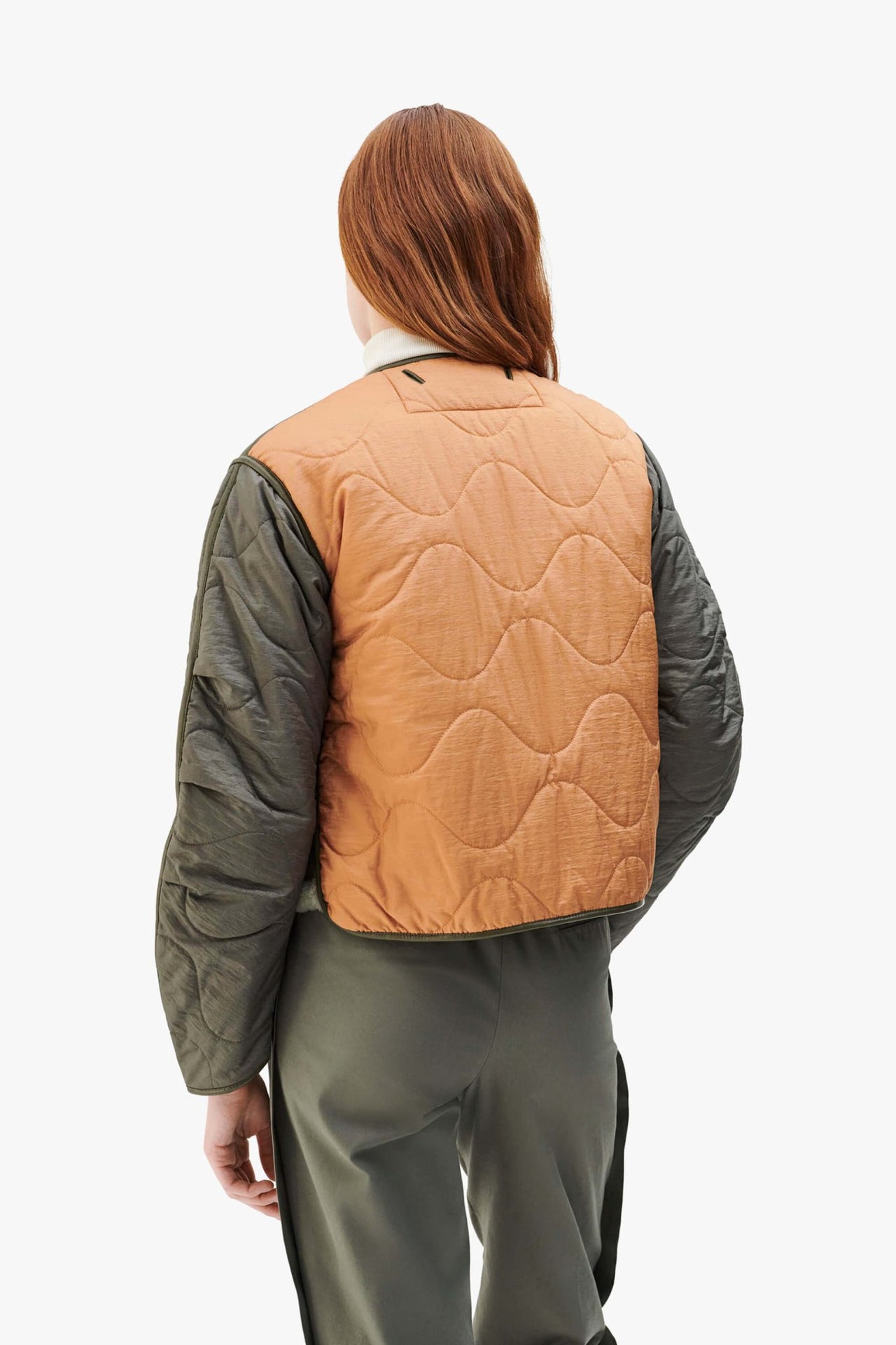 Aviator Shearling Jacket - Dark Olive / Pale Jade