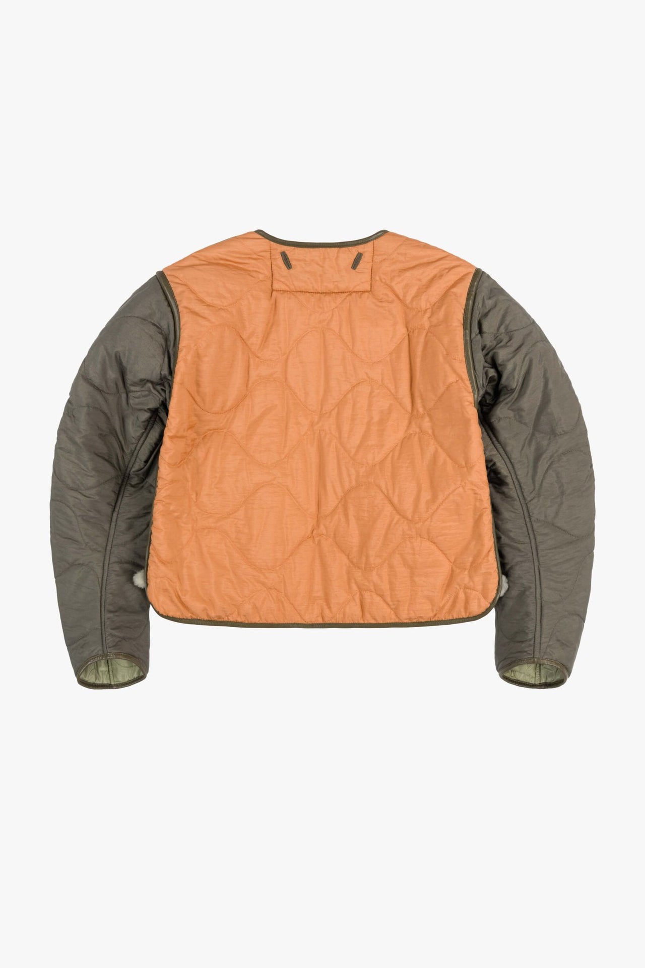 Aviator Shearling Jacket - Dark Olive / Pale Jade