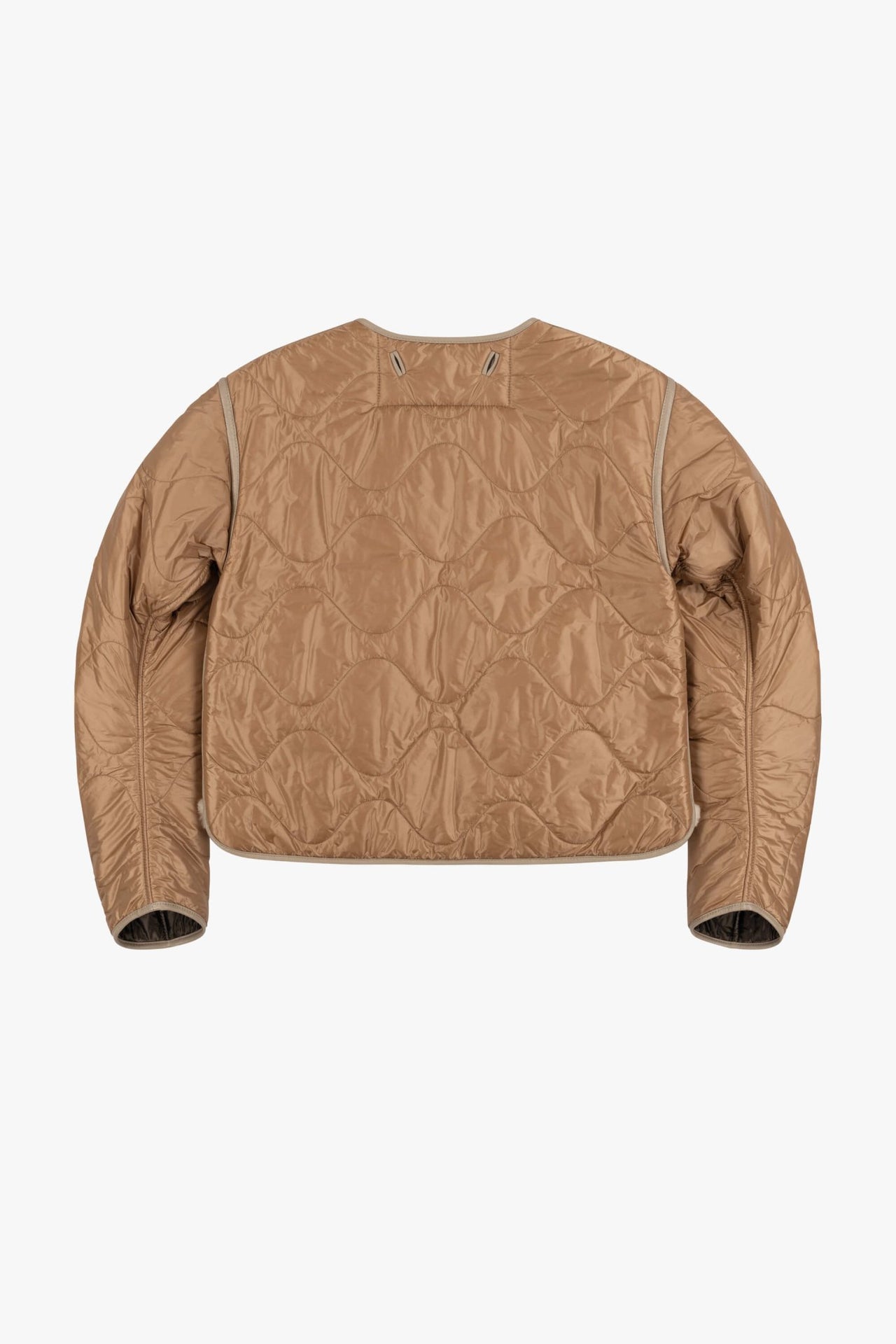 Aviator Shearling Jacket - Taupe / Blush