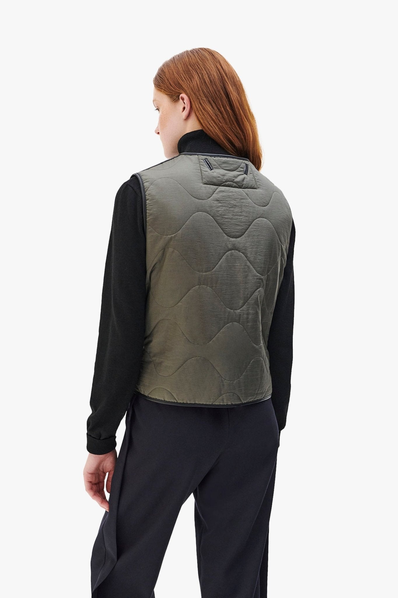 Aviator Shearling Vest - Black / Black