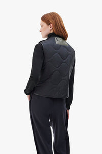 Aviator Shearling Vest - Black / Black