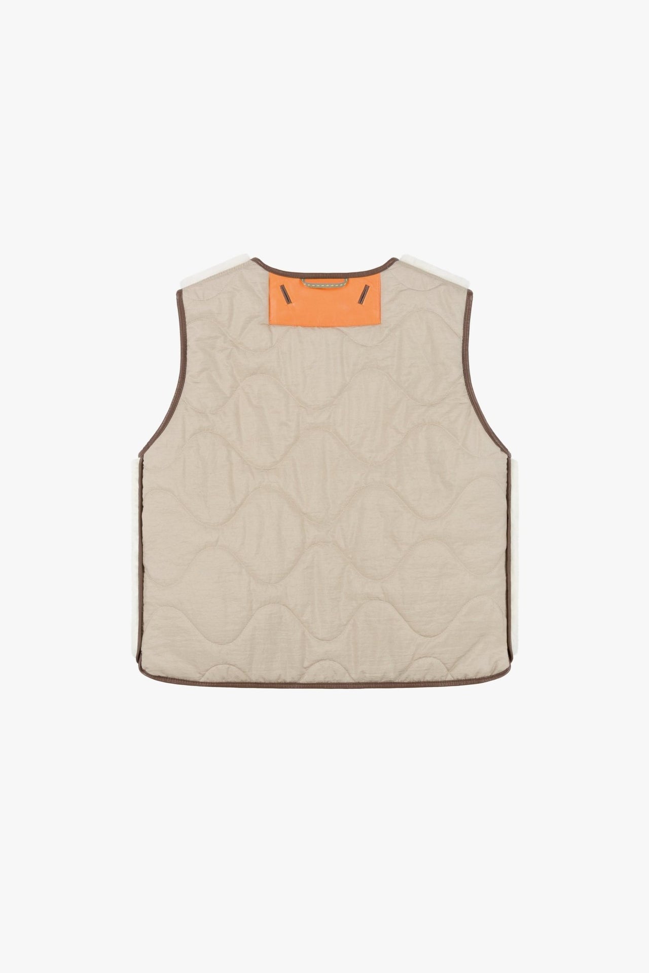 Aviator Shearling Vest - Chocolate / Natural