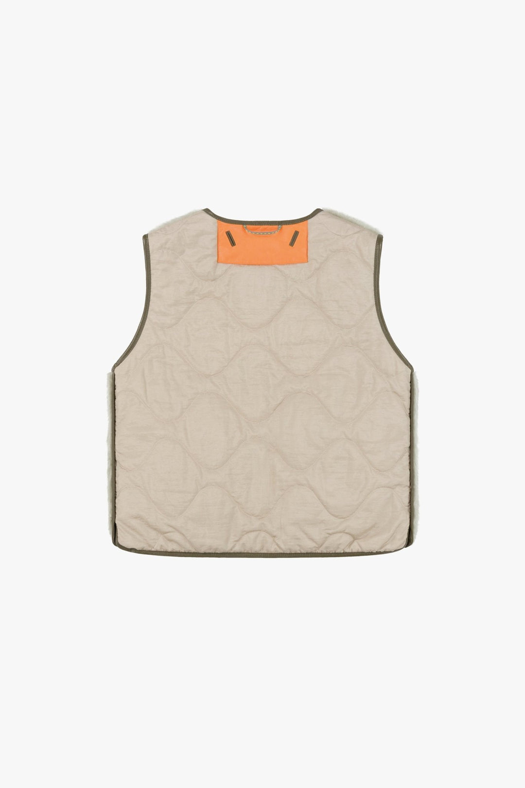 Aviator Shearling Vest - Dark Olive / Pale Jade