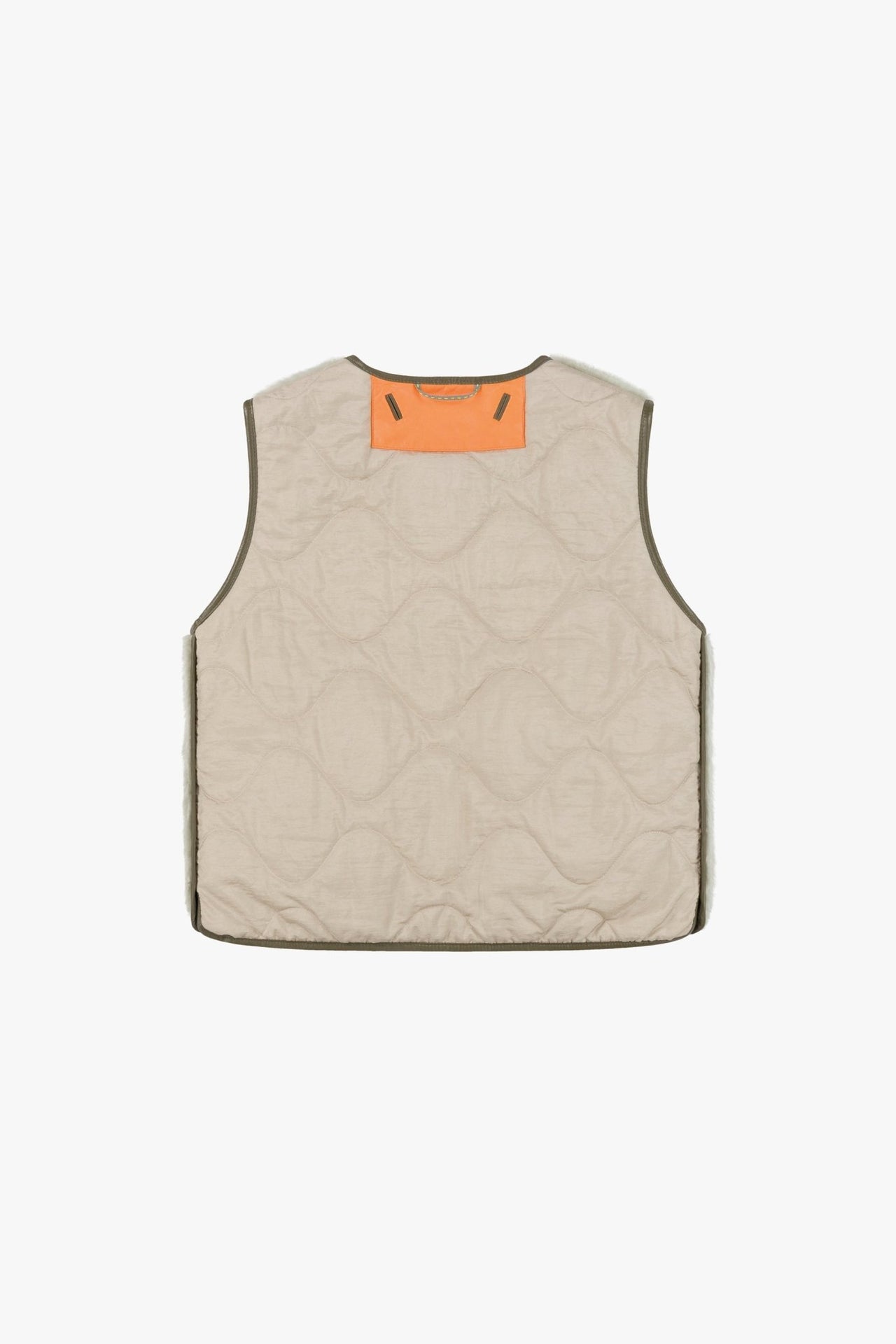 Aviator Shearling Vest - Dark Olive / Pale Jade