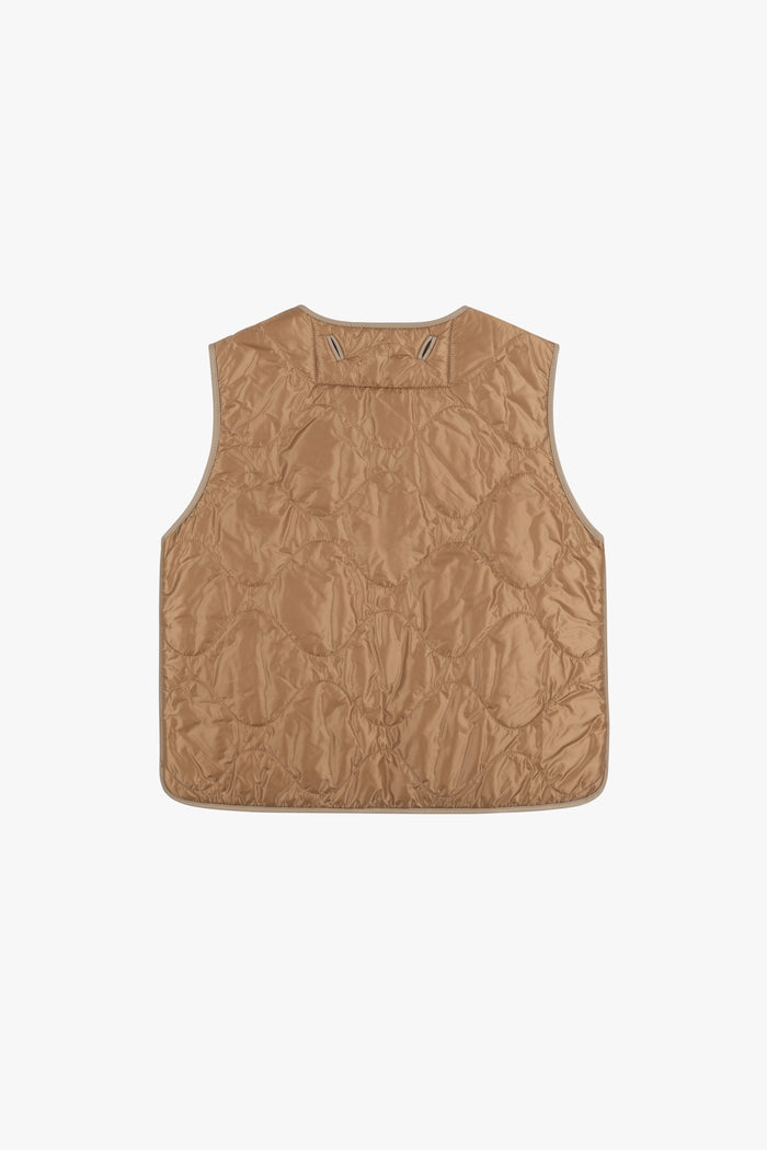 Aviator Shearling Vest - Taupe / Blush