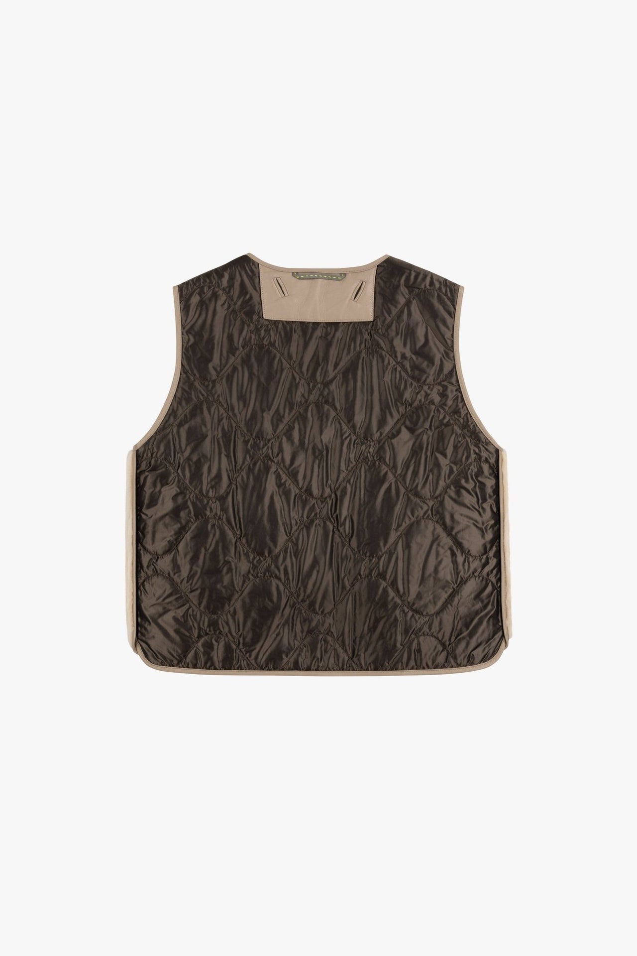 Aviator Shearling Vest - Taupe / Blush