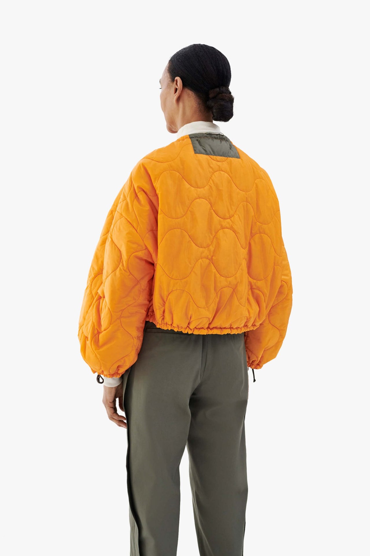 Parachute Quilted Bomber - Clementine / Peat