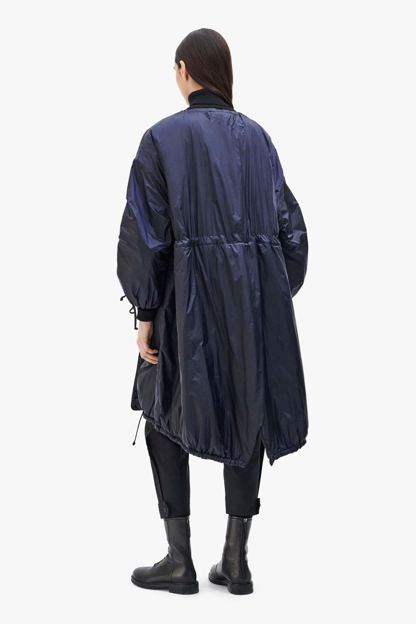 Parachute Quilted Parka - Dark Olive & Black / Midnight