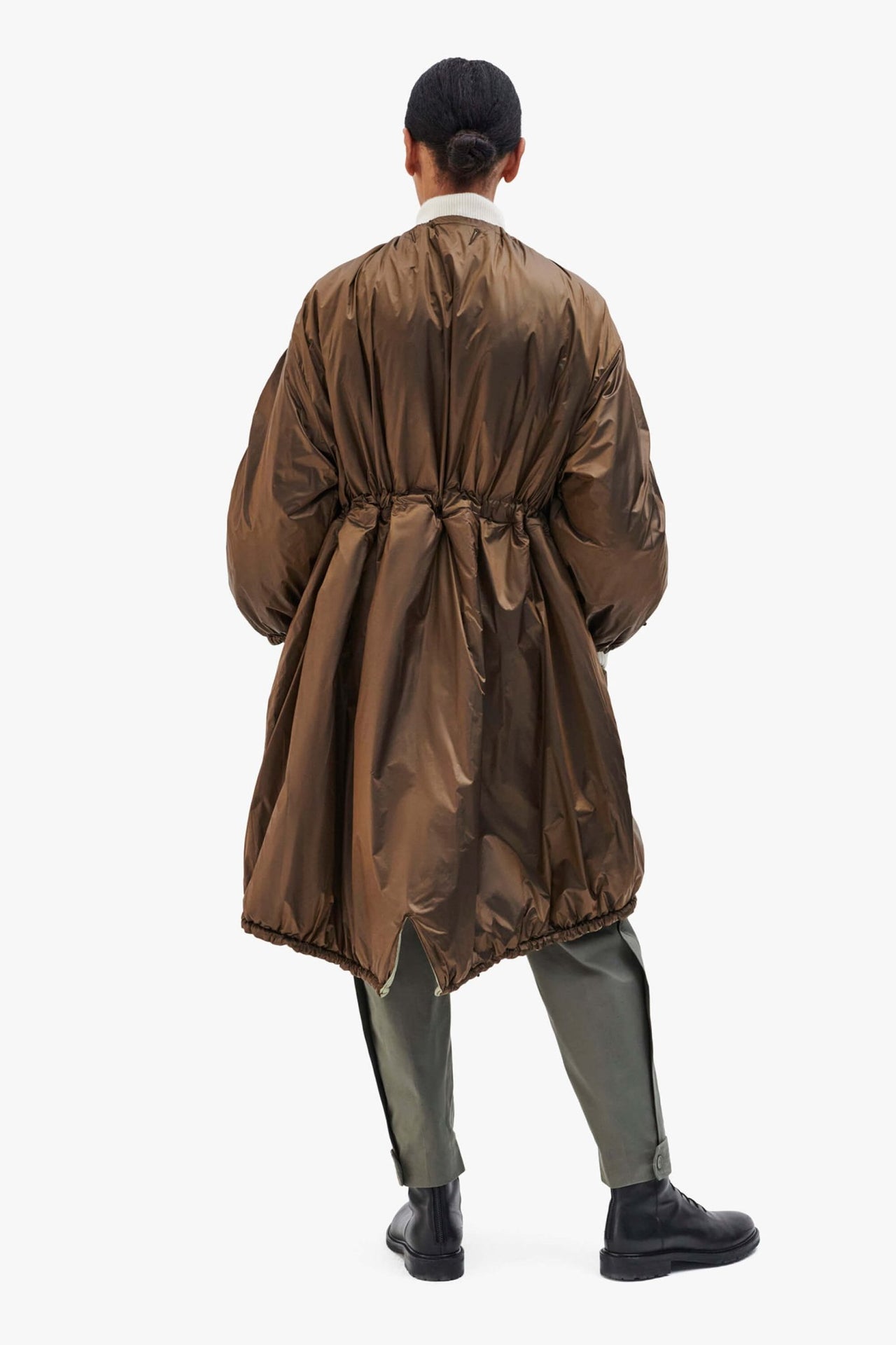 Parachute Quilted Parka - Pale Pink / Bronze