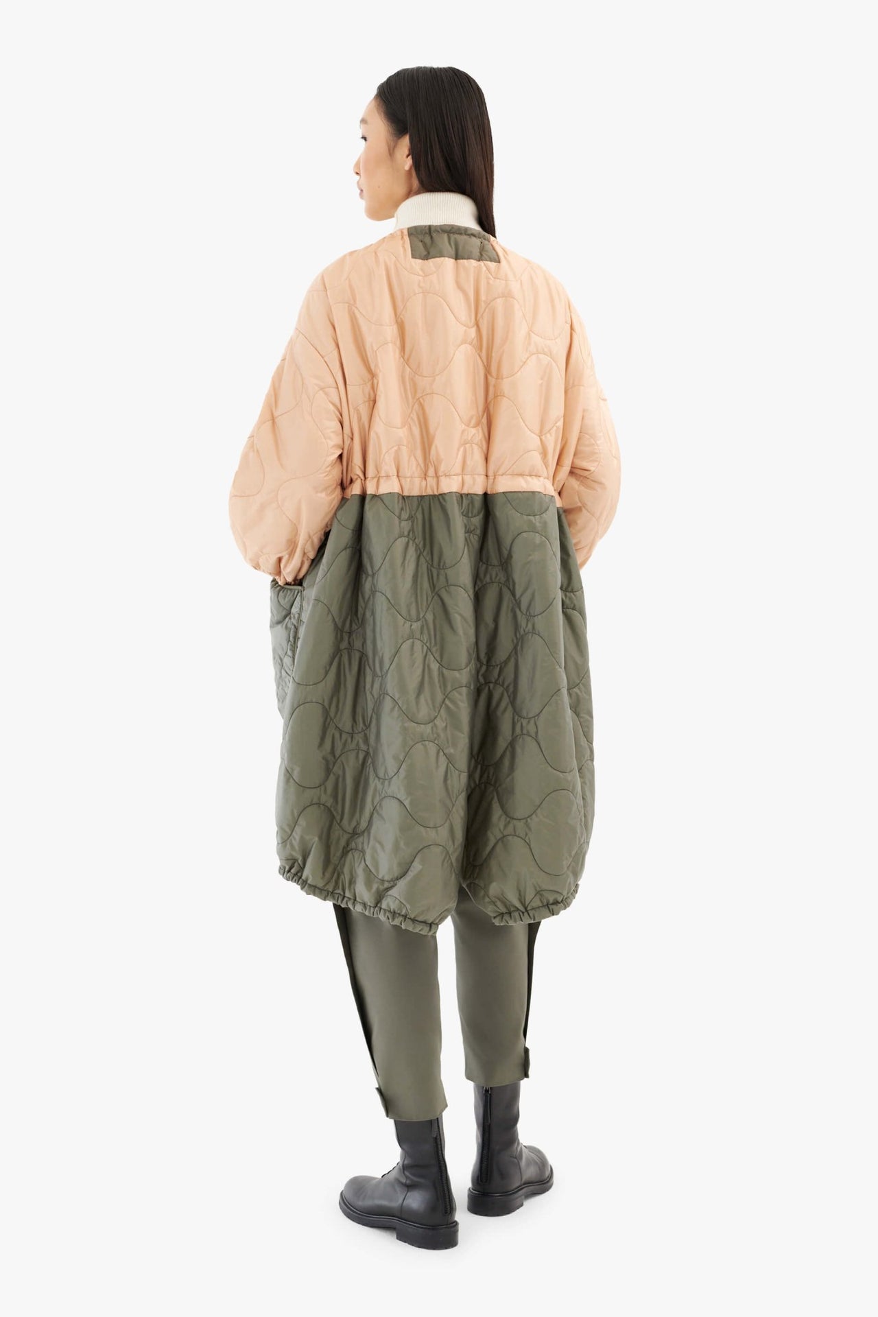 Parachute Quilted Parka - Soft Peach / Oyster