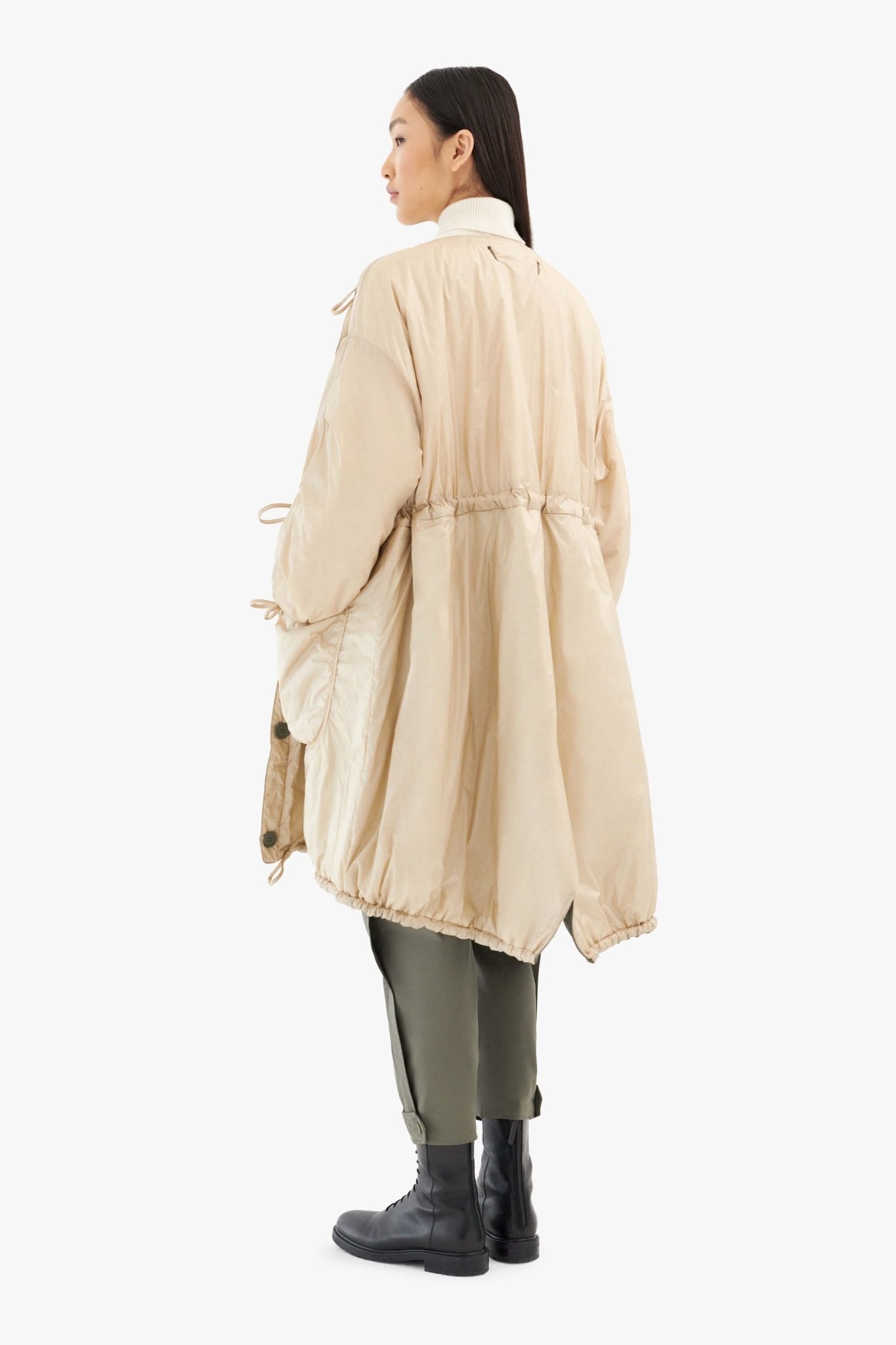 Parachute Quilted Parka - Soft Peach / Oyster