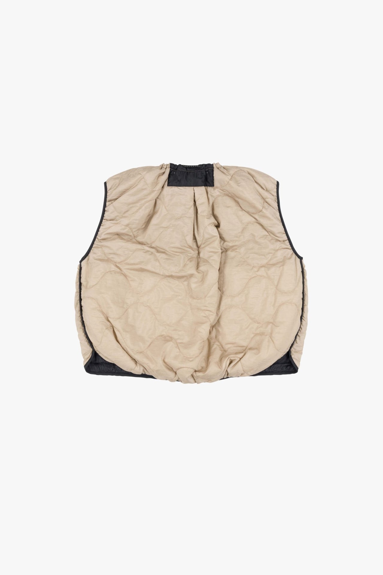 Parachute Quilted Vest - Stone / Black