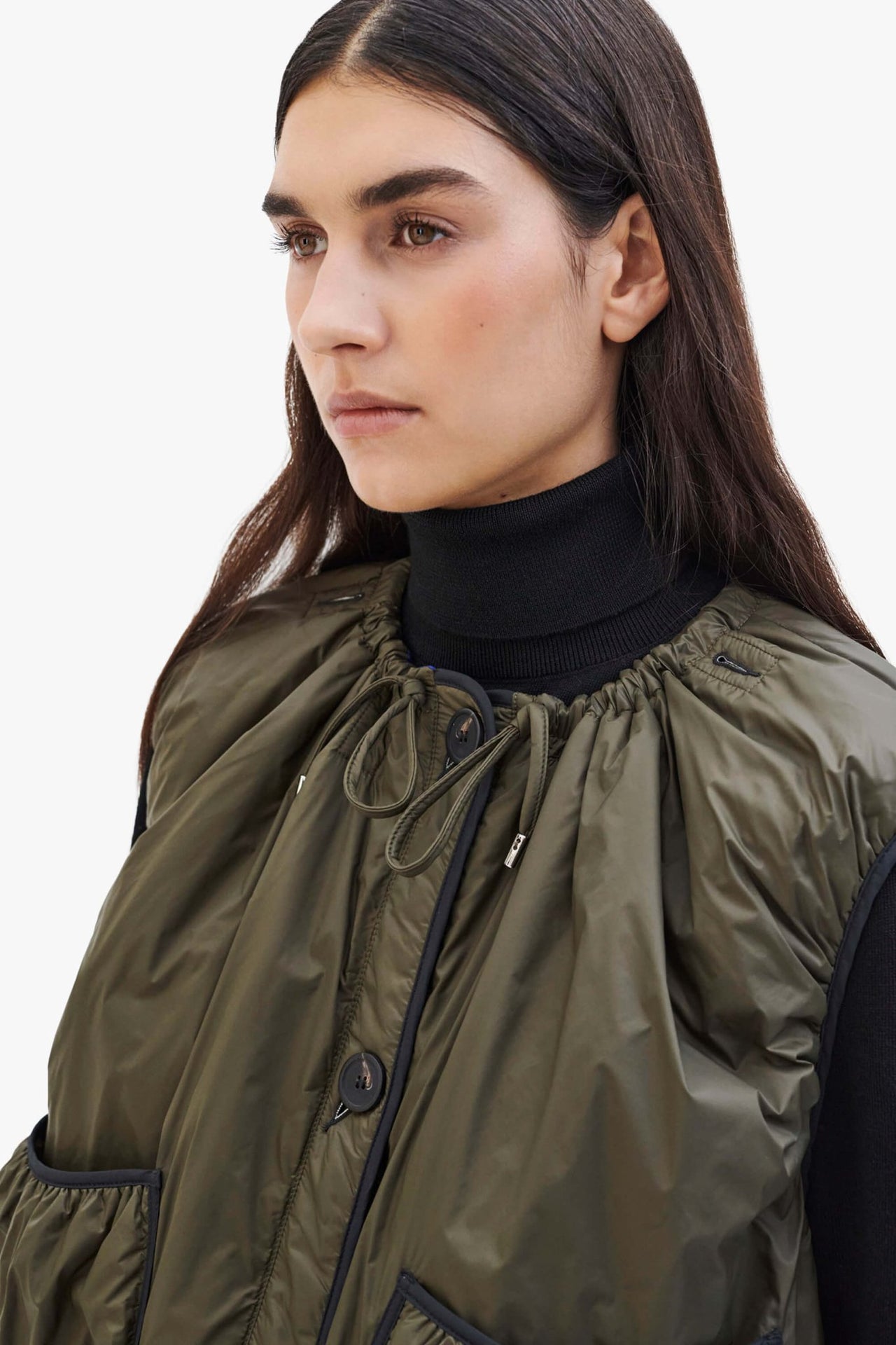 Parachute Quilted Vest - Cobalt / Dark Olive