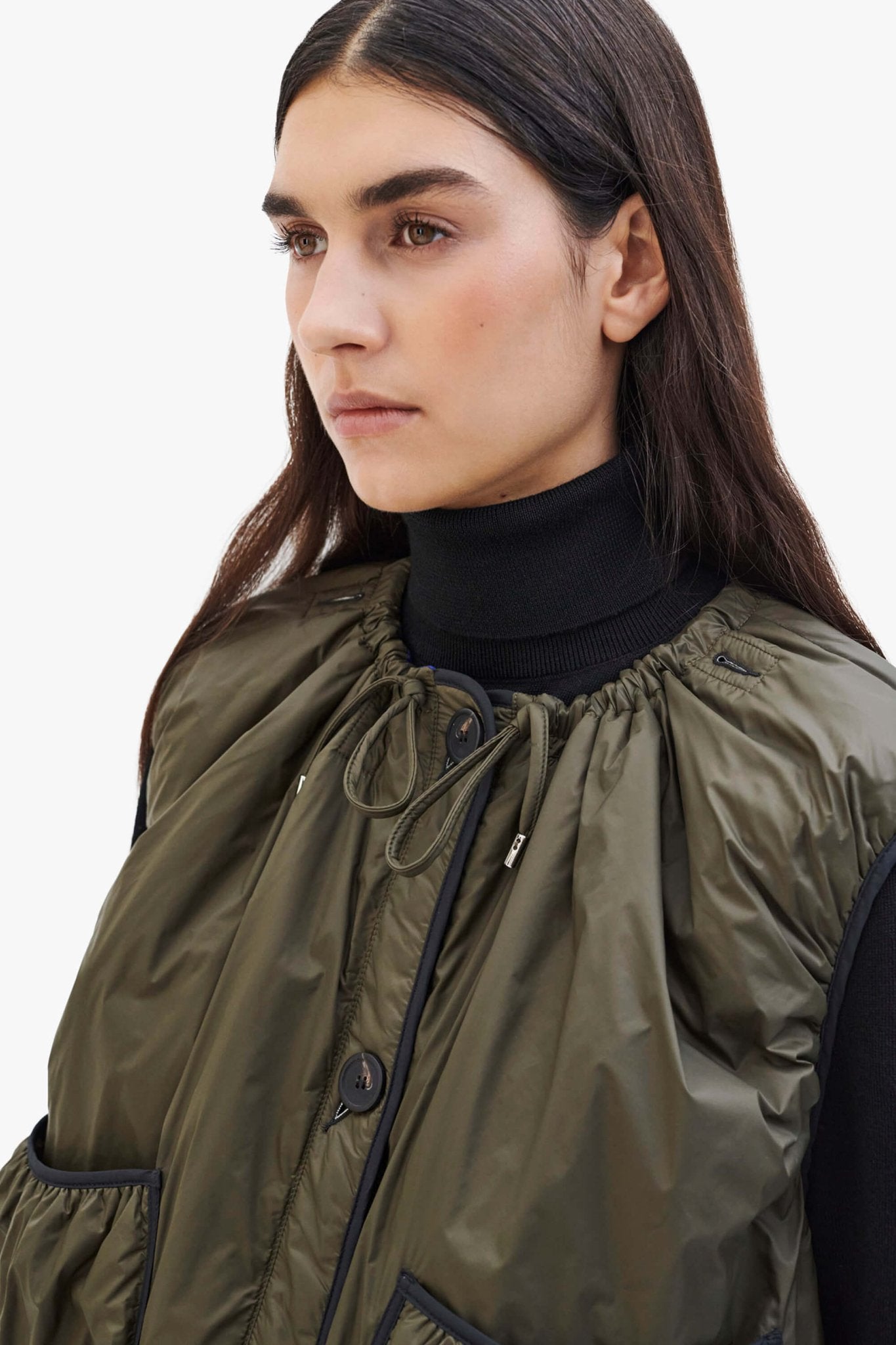 Parachute Quilted Vest - Cobalt / Dark Olive