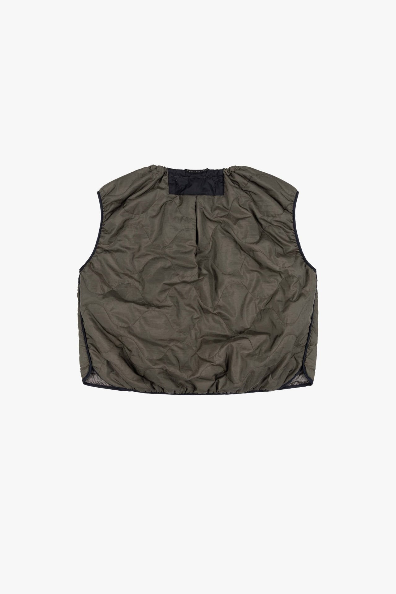 Parachute Quilted Vest - Dark Olive / Granite