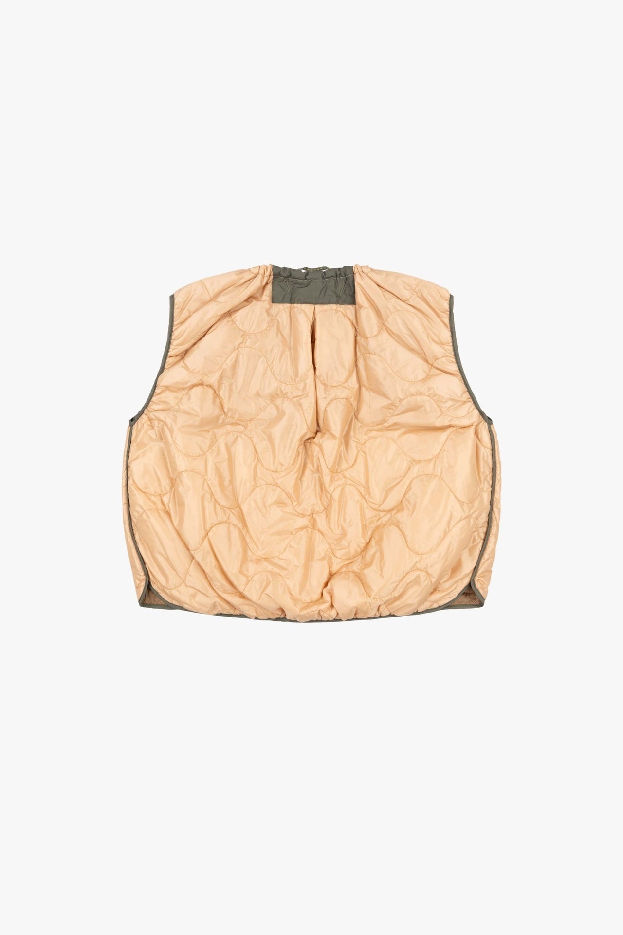Parachute Quilted Vest - Mocha Brown / Soft Peach