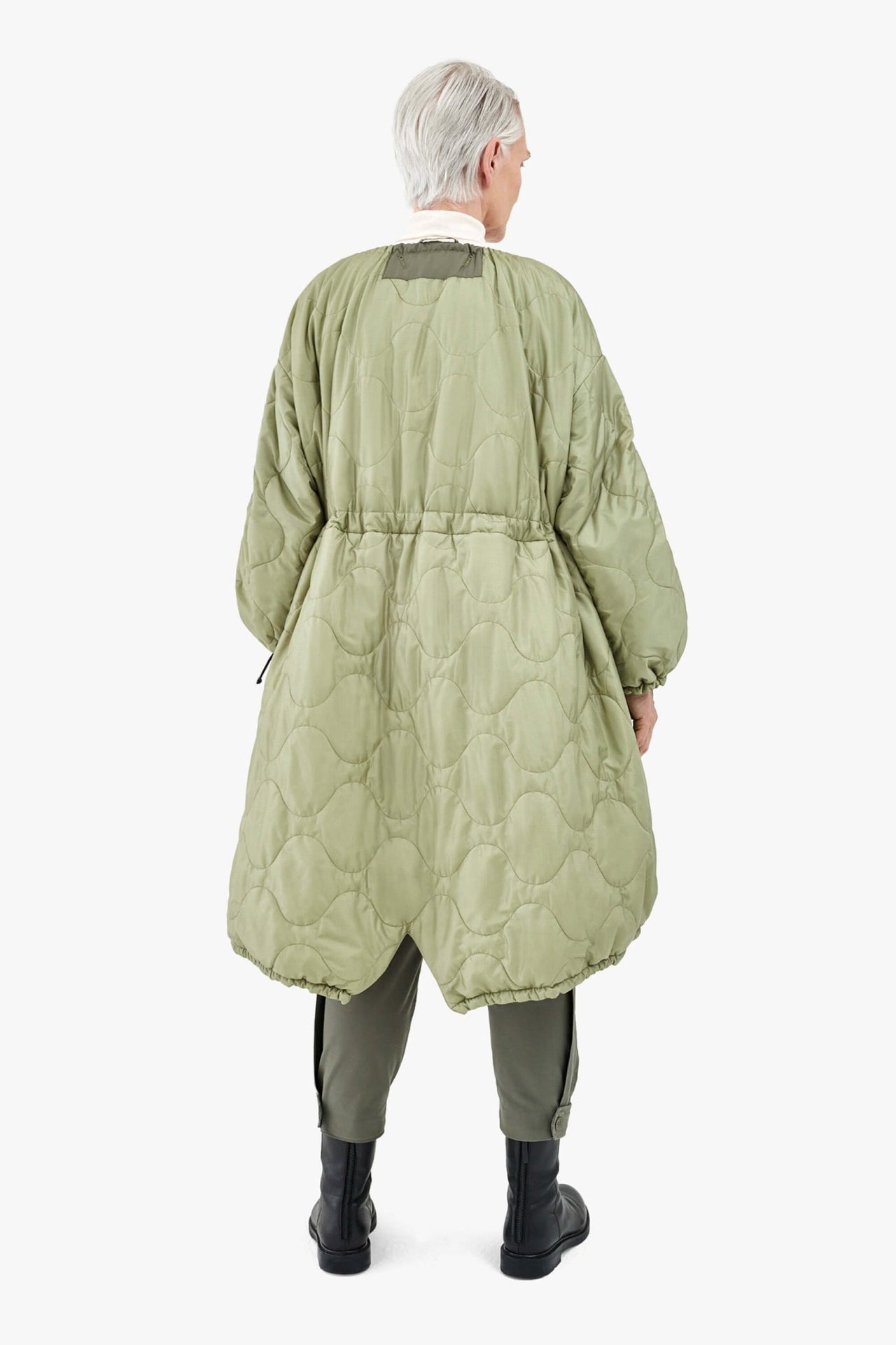 Parachute Patchwork Parka - Mineral Green & Chartreuse / Pale Sage
