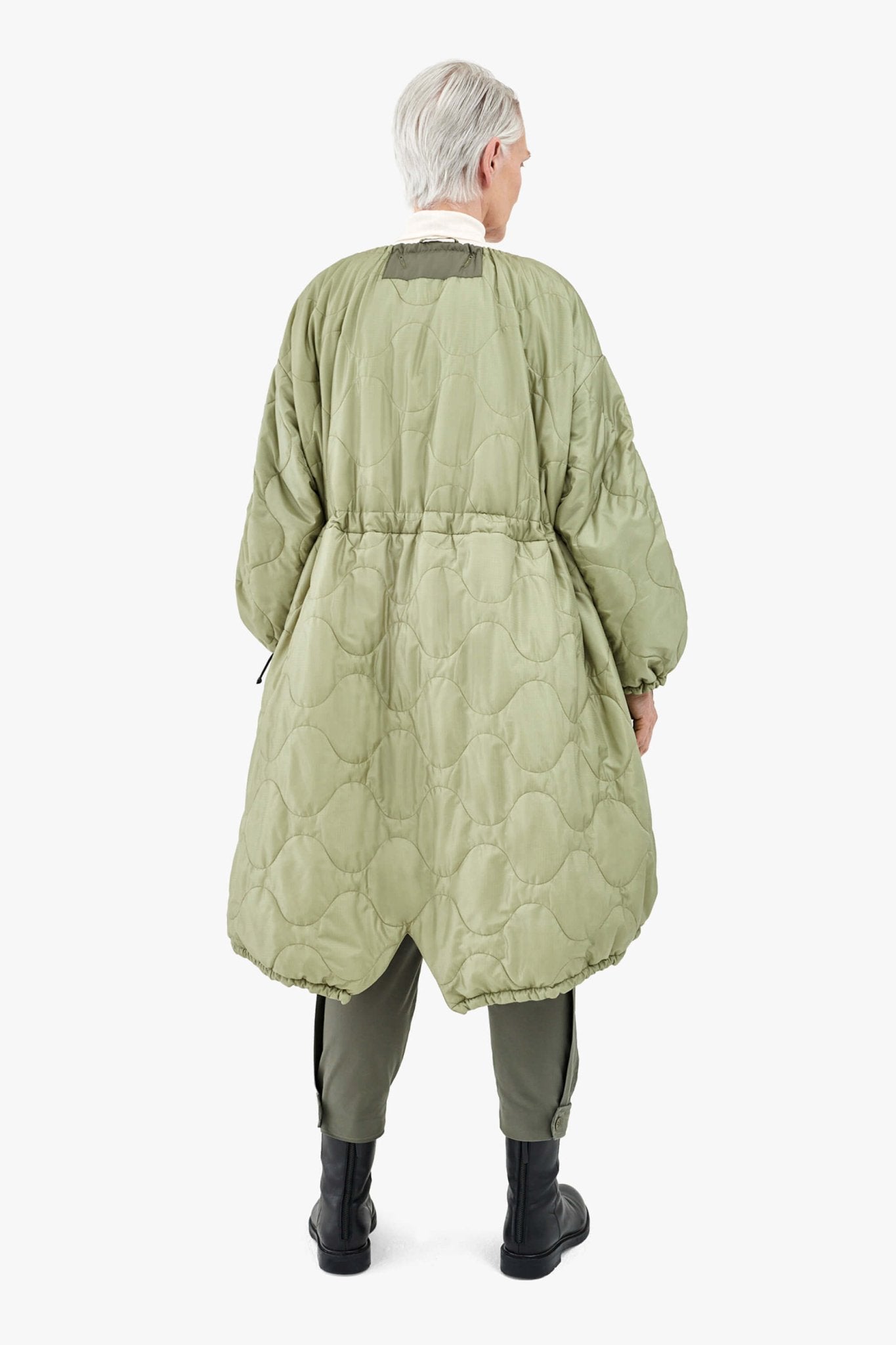 Parachute Patchwork Parka - Mineral Green & Chartreuse / Pale Sage