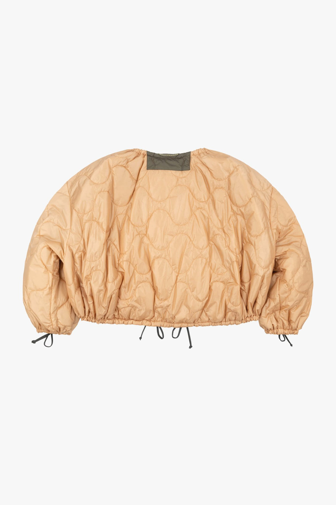 Parachute Patchwork Bomber - Mineral Green & Chartreuse / Soft Peach