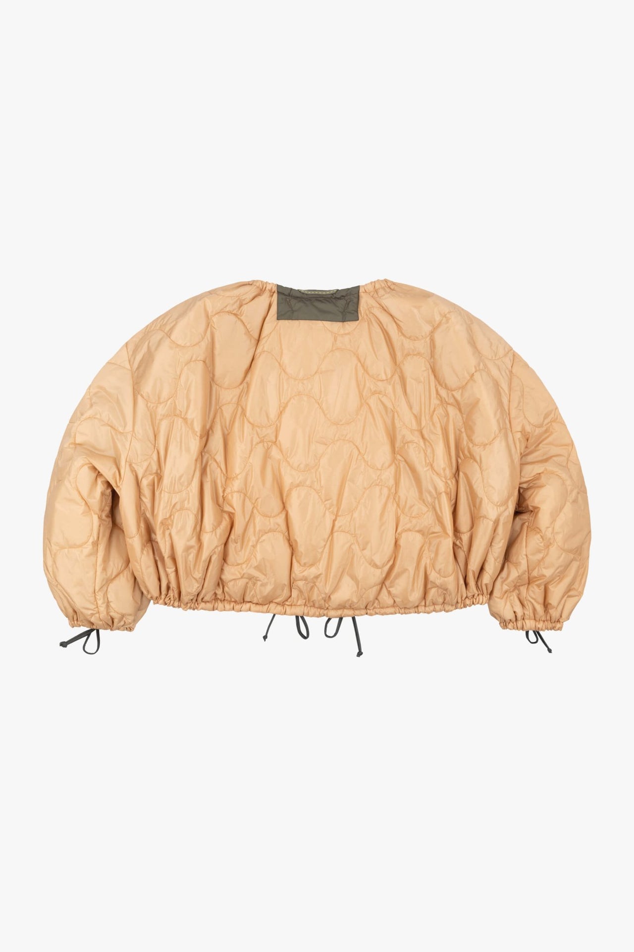 Parachute Patchwork Bomber - Mineral Green & Chartreuse / Soft Peach