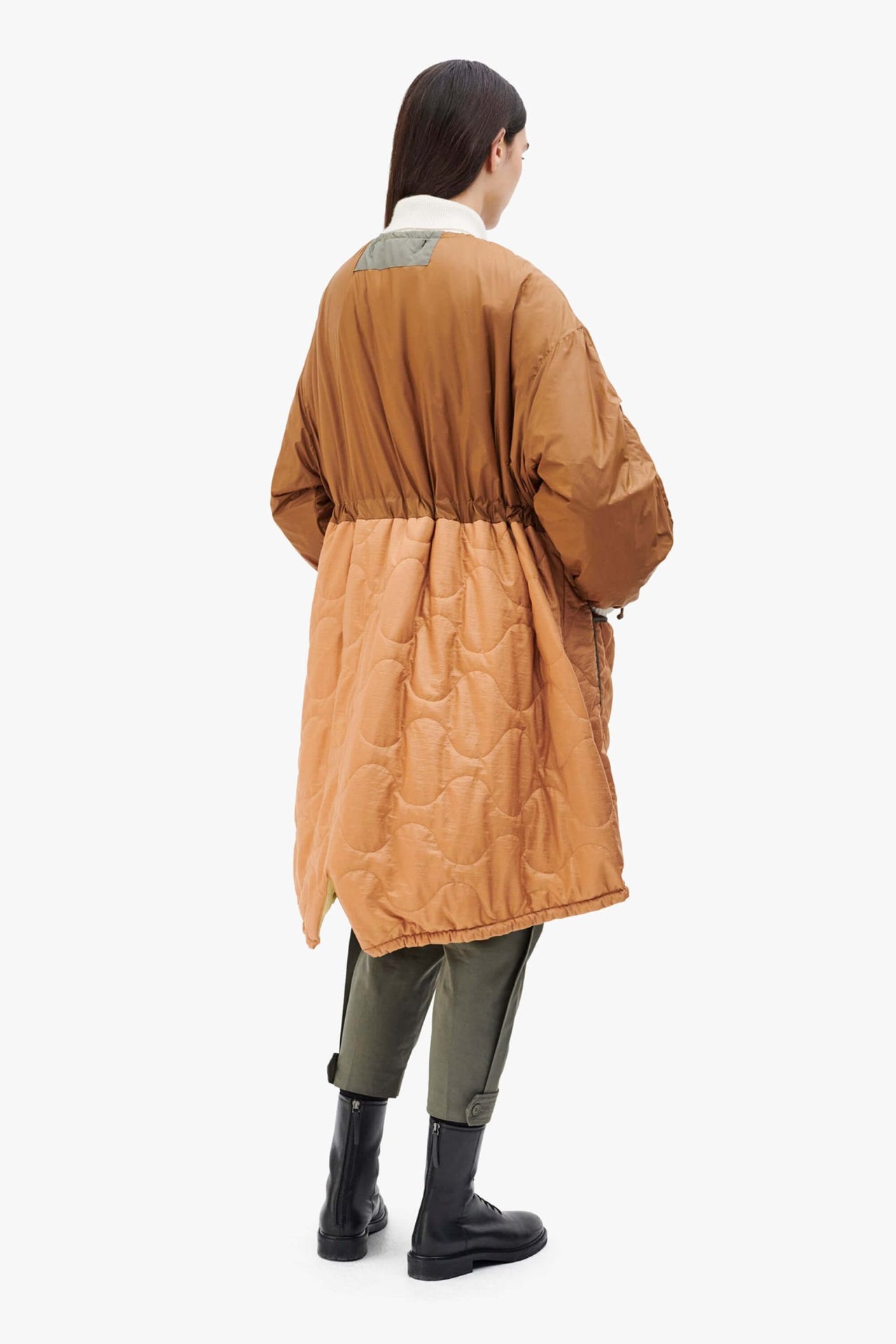 Parachute Patchwork Parka - Oak / Caramel