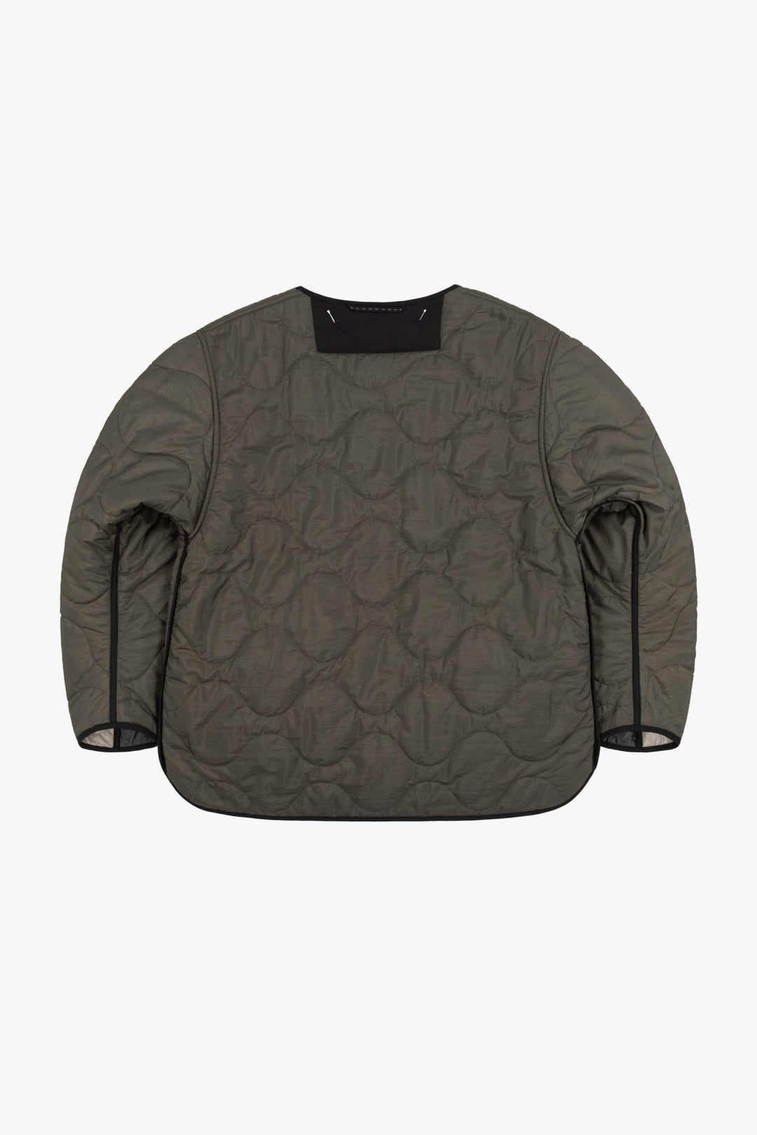 Signature Patchwork Cropped Quilt - Anthracite & Mineral Green / Dark Olive