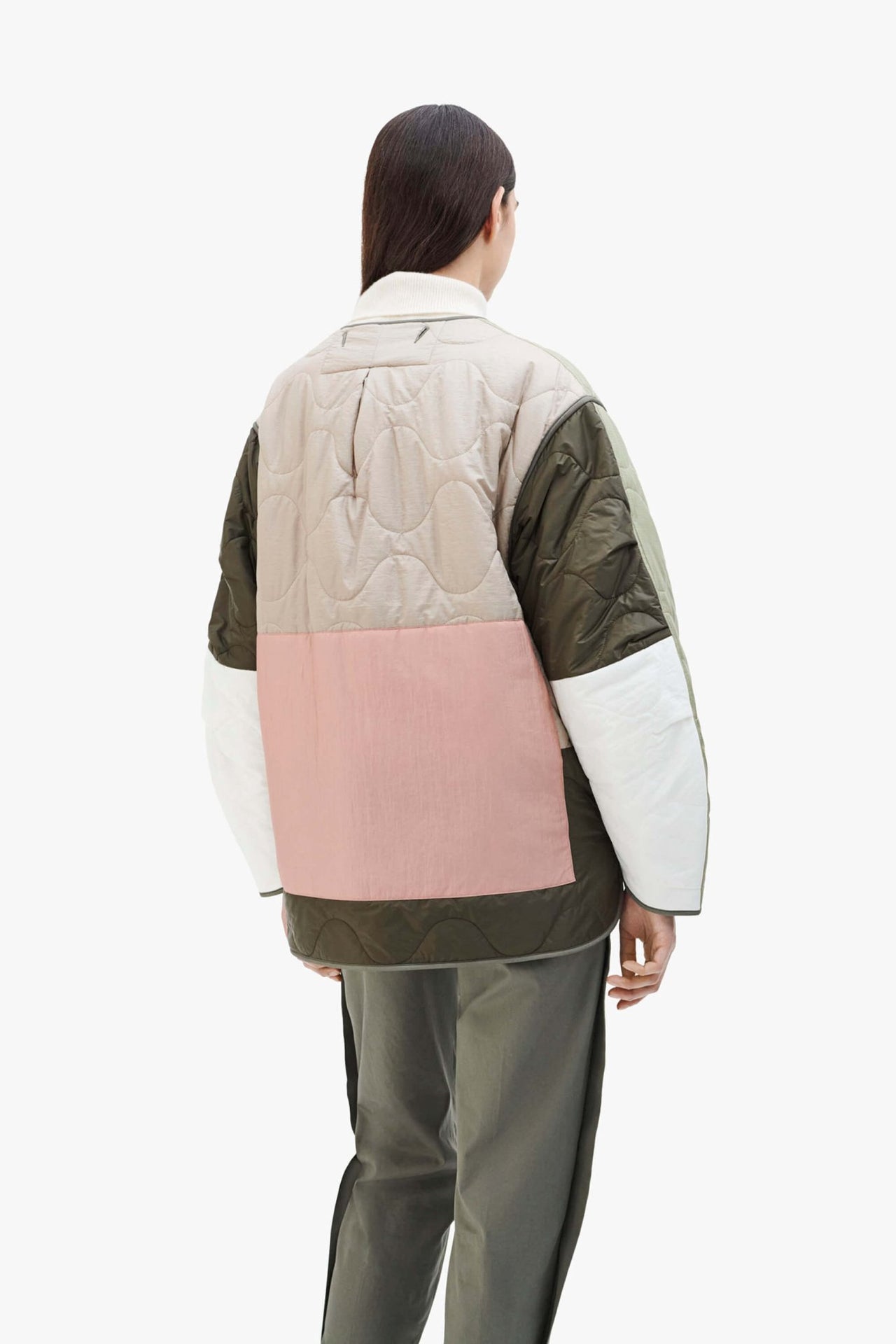 Signature Patchwork Cropped Quilt - Pale Sage / Stone