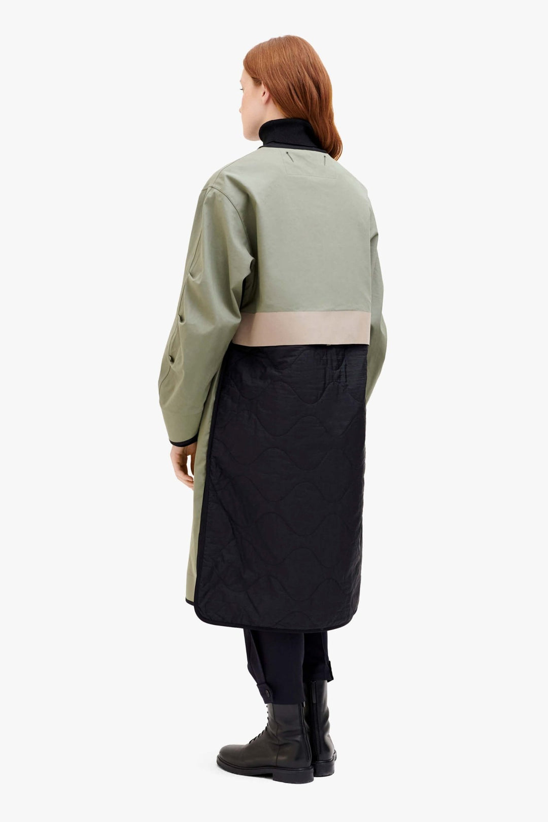 Weatherproof Bonded Raincoat - Bright Navy / Sage