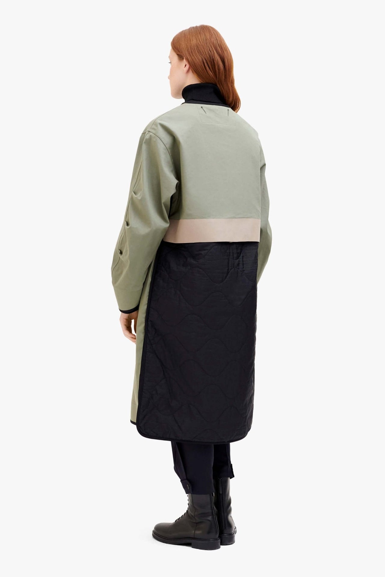 Weatherproof Bonded Raincoat - Bright Navy / Sage