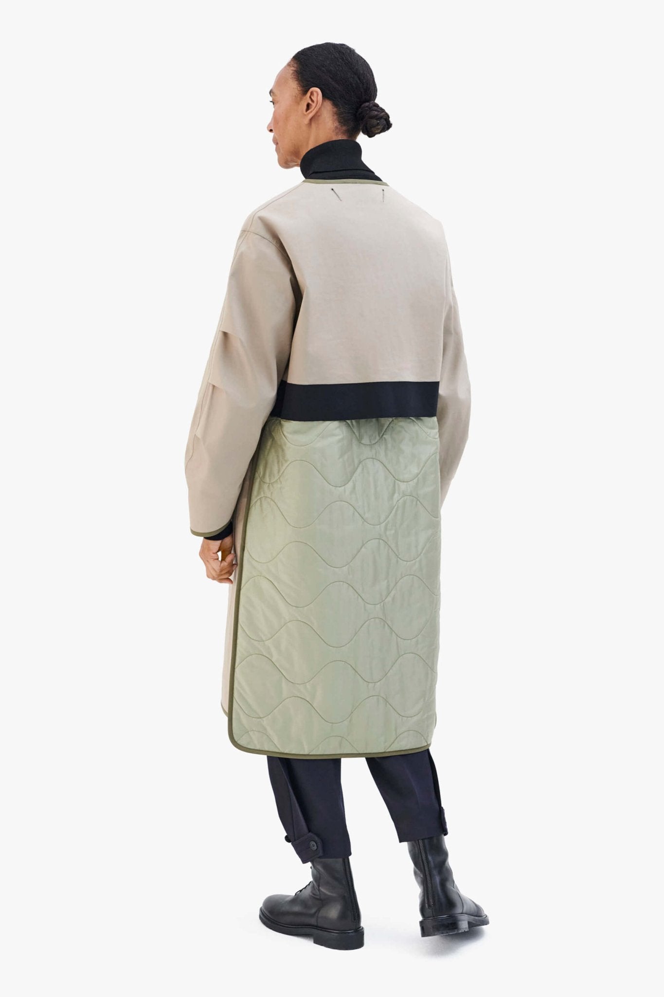 Weatherproof Bonded Raincoat - Black / Stone