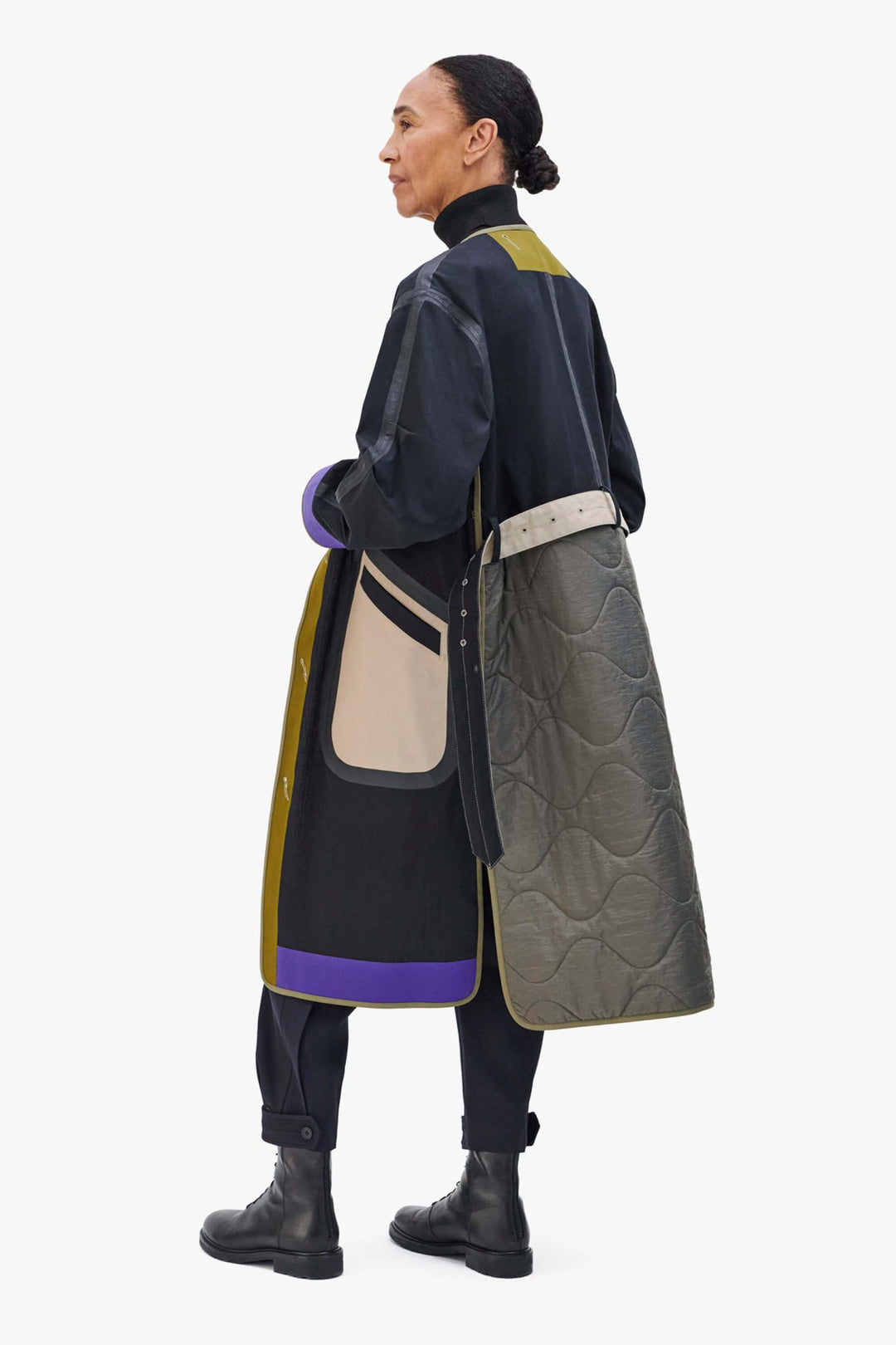 Weatherproof Bonded Raincoat - Black / Stone