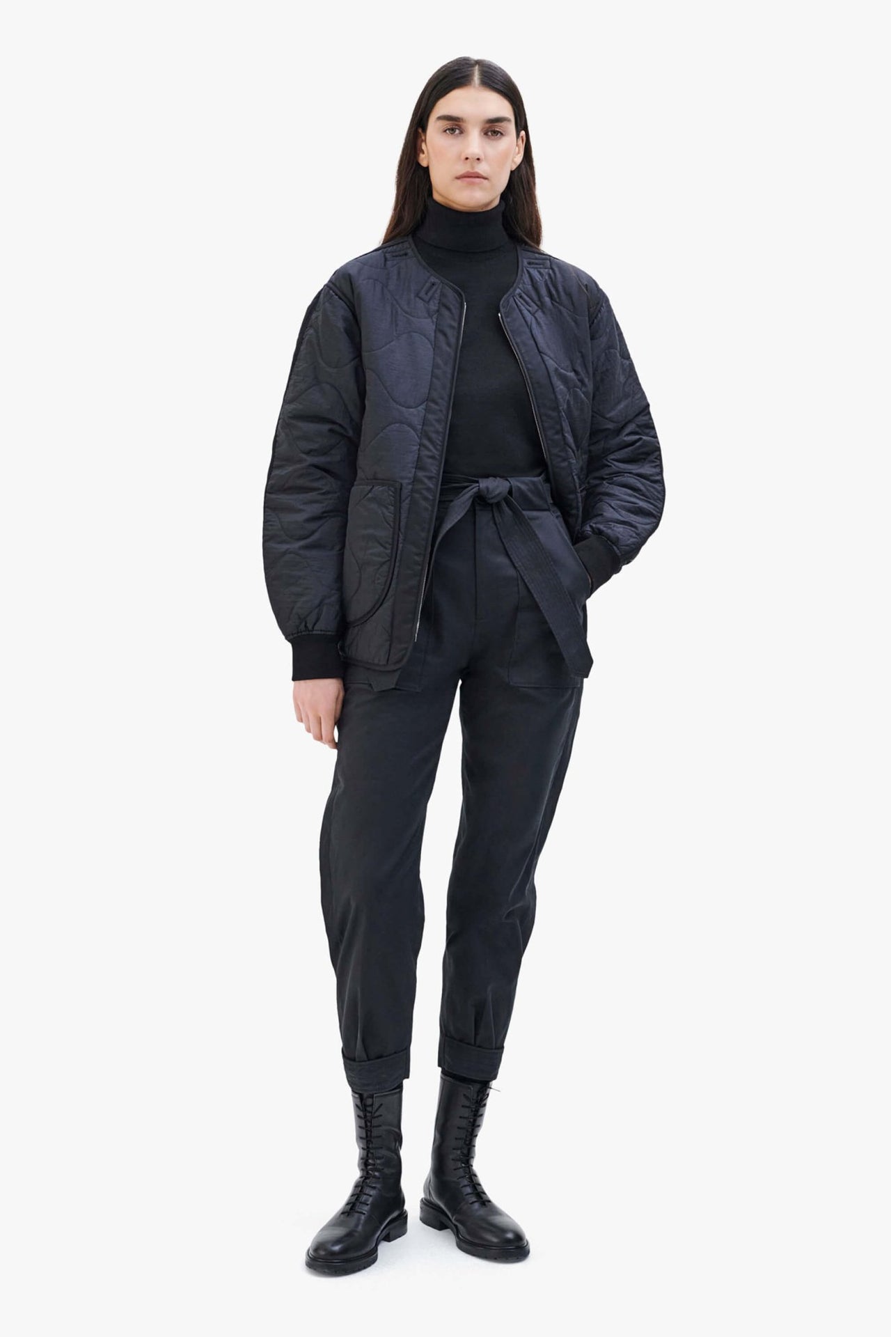 Shareable Quilt Jacket - Black / Dark Olive