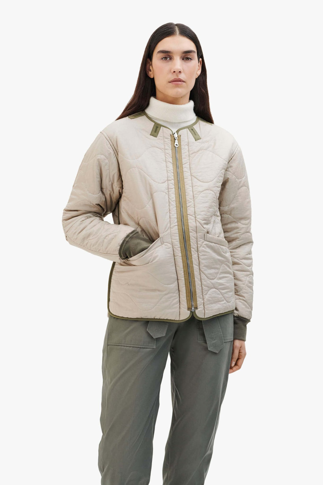 Shareable Quilt Jacket - Pale Sage / Stone