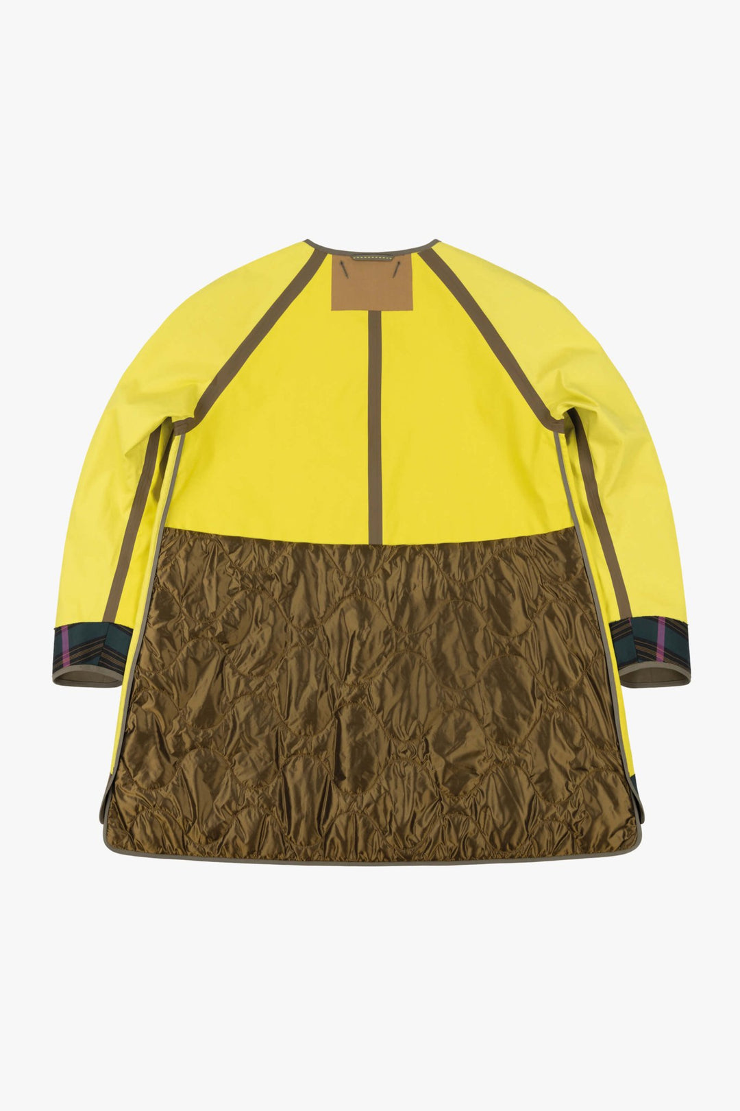 Weatherproof Bonded Short Raincoat - Pale Olive / Chartreuse