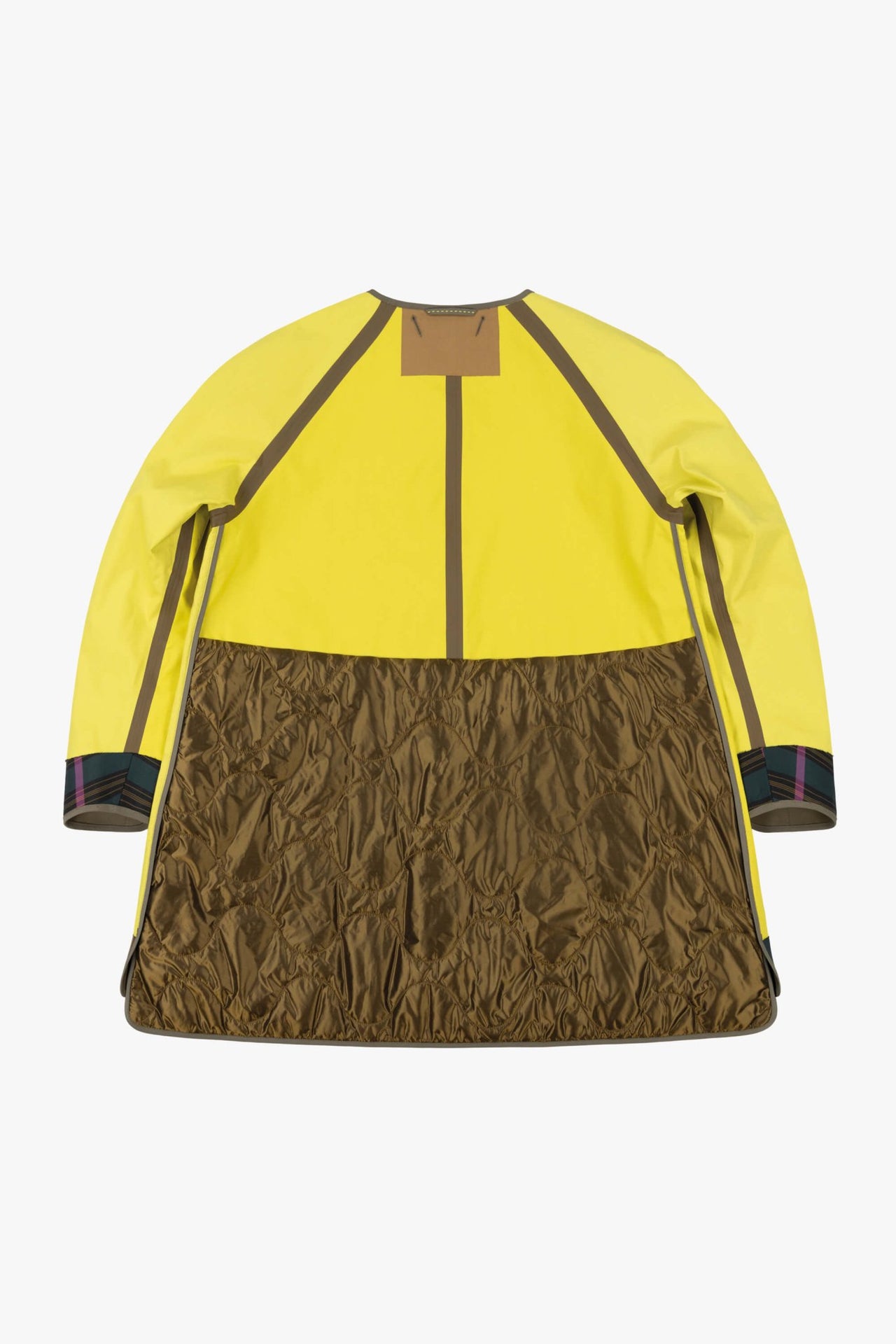 Weatherproof Bonded Short Raincoat - Pale Olive / Chartreuse